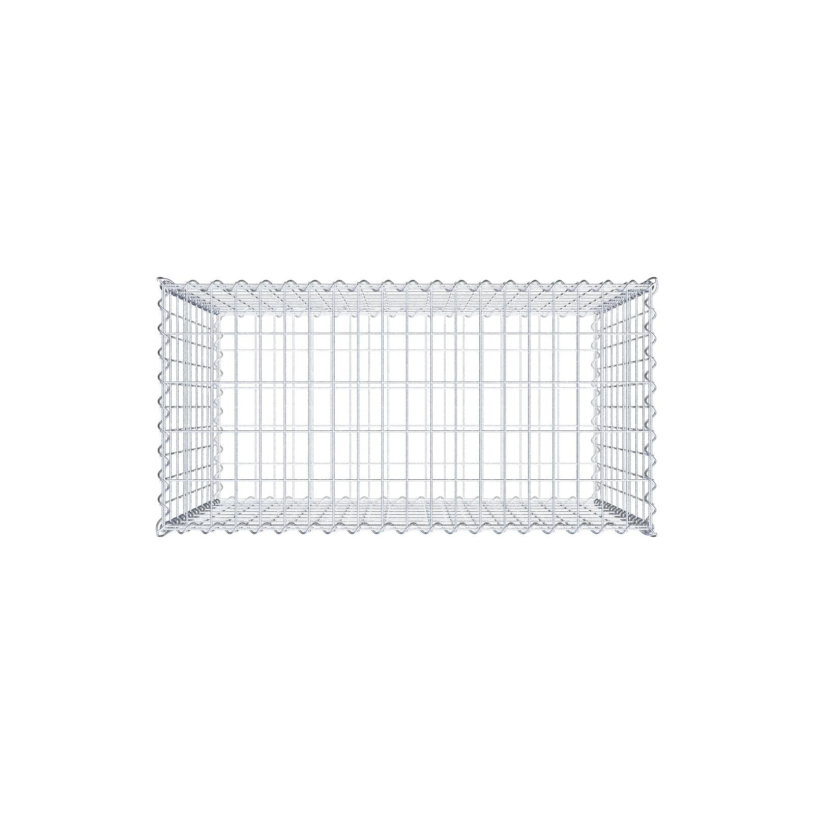 Gabione 100 cm x 90 cm x 50 cm (L x H x T), Maschenweite 5 cm x 10 cm, Spirale