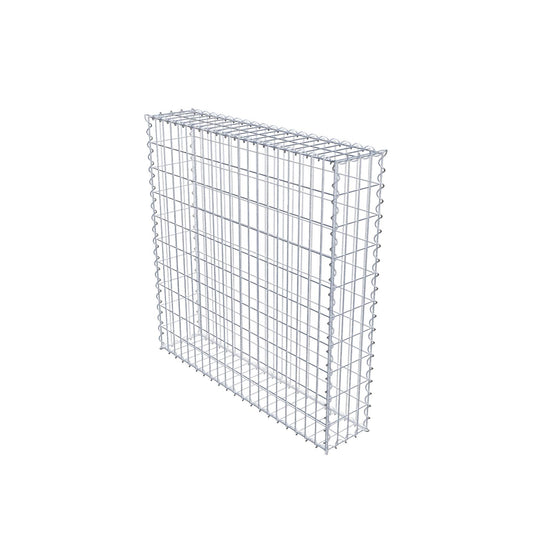 Gabion 100 cm x 100 cm x 20 cm (L x H x D), mesh size 5 cm x 10 cm, spiral
