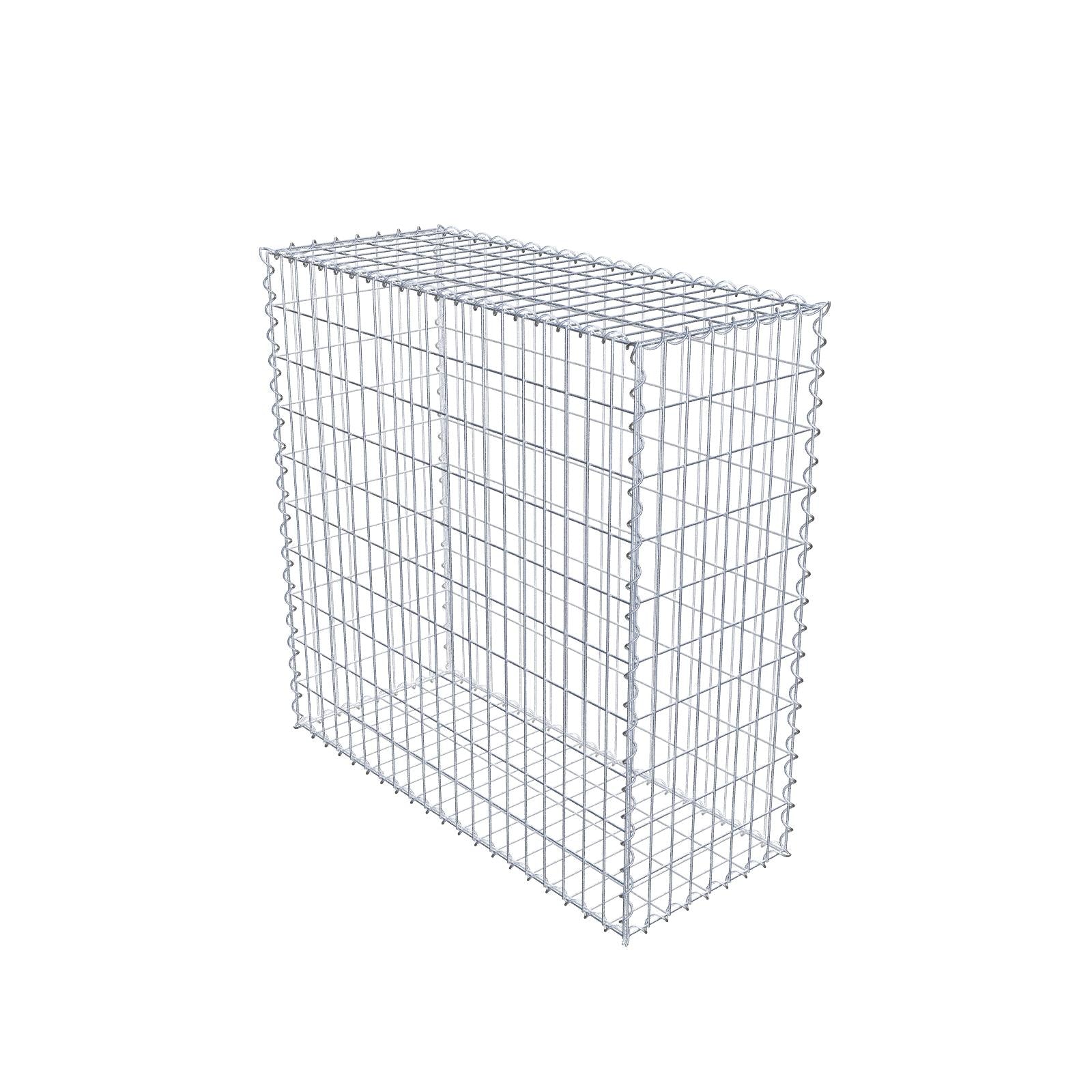 Gabion 100 cm x 100 cm x 40 cm (L x H x D), mesh size 5 cm x 10 cm, spiral
