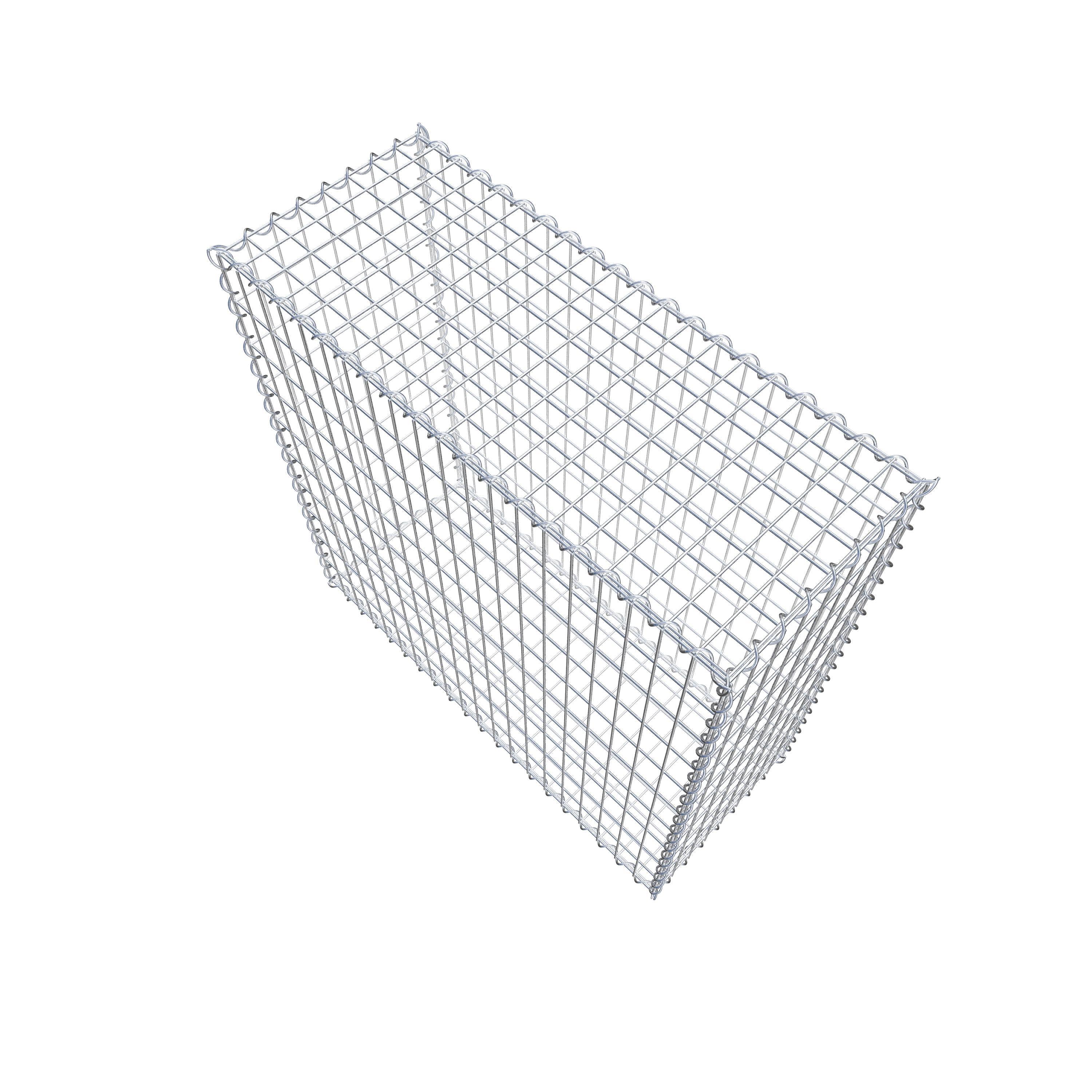 Gabion 100 cm x 100 cm x 40 cm (L x H x D), mesh size 5 cm x 10 cm, spiral