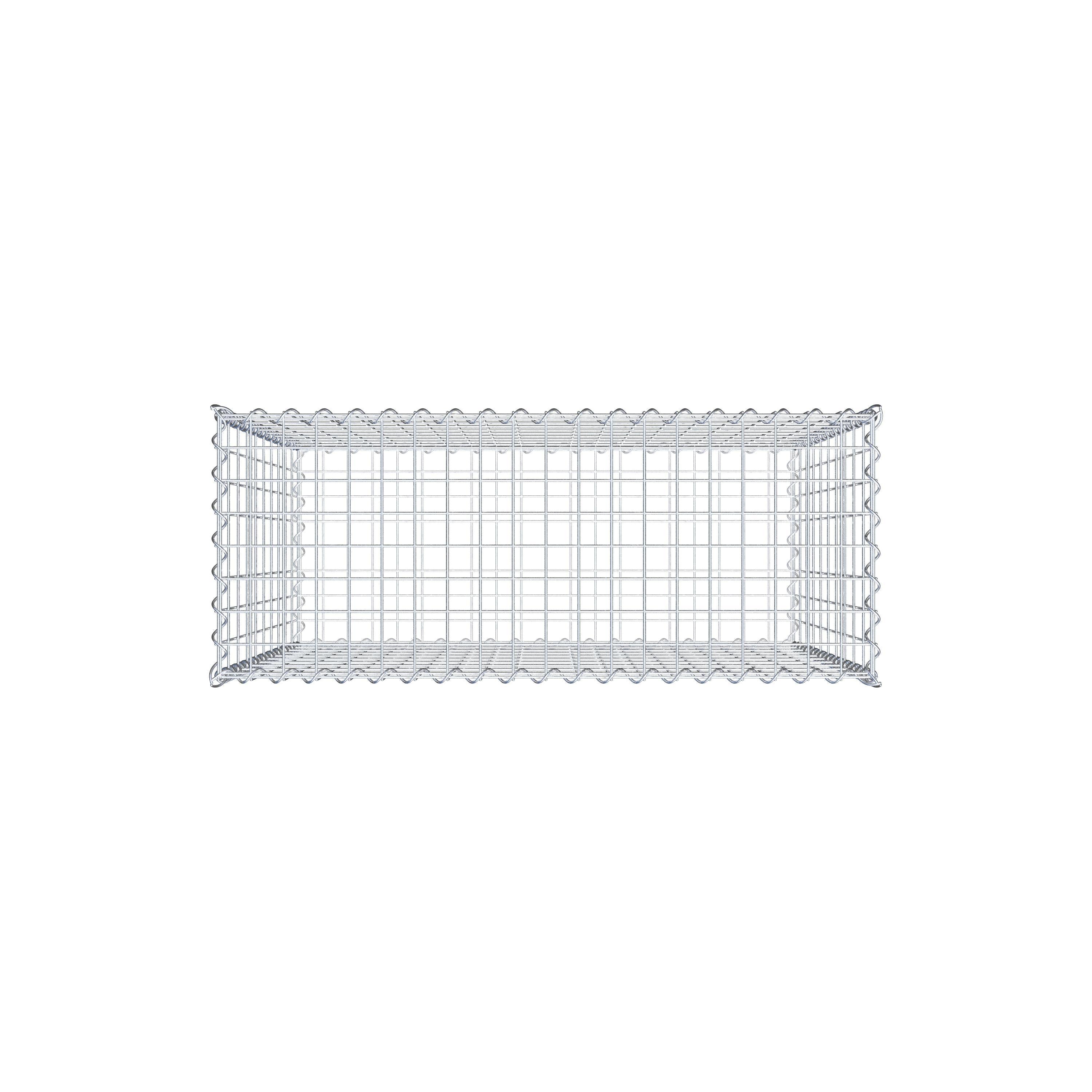 Gabion 100 cm x 100 cm x 40 cm (L x H x D), mesh size 5 cm x 10 cm, spiral