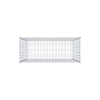 Schanskorf 100 cm x 100 cm x 40 cm (L x H x D), maaswijdte 5 cm x 10 cm, spiraalvormig