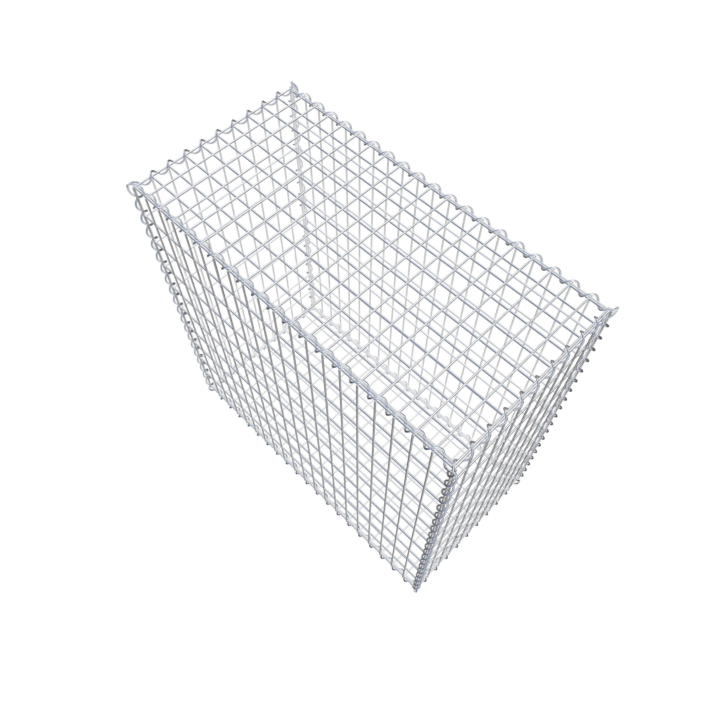 Gabion 100 cm x 100 cm x 50 cm (L x H x D), mesh size 5 cm x 10 cm, spiral