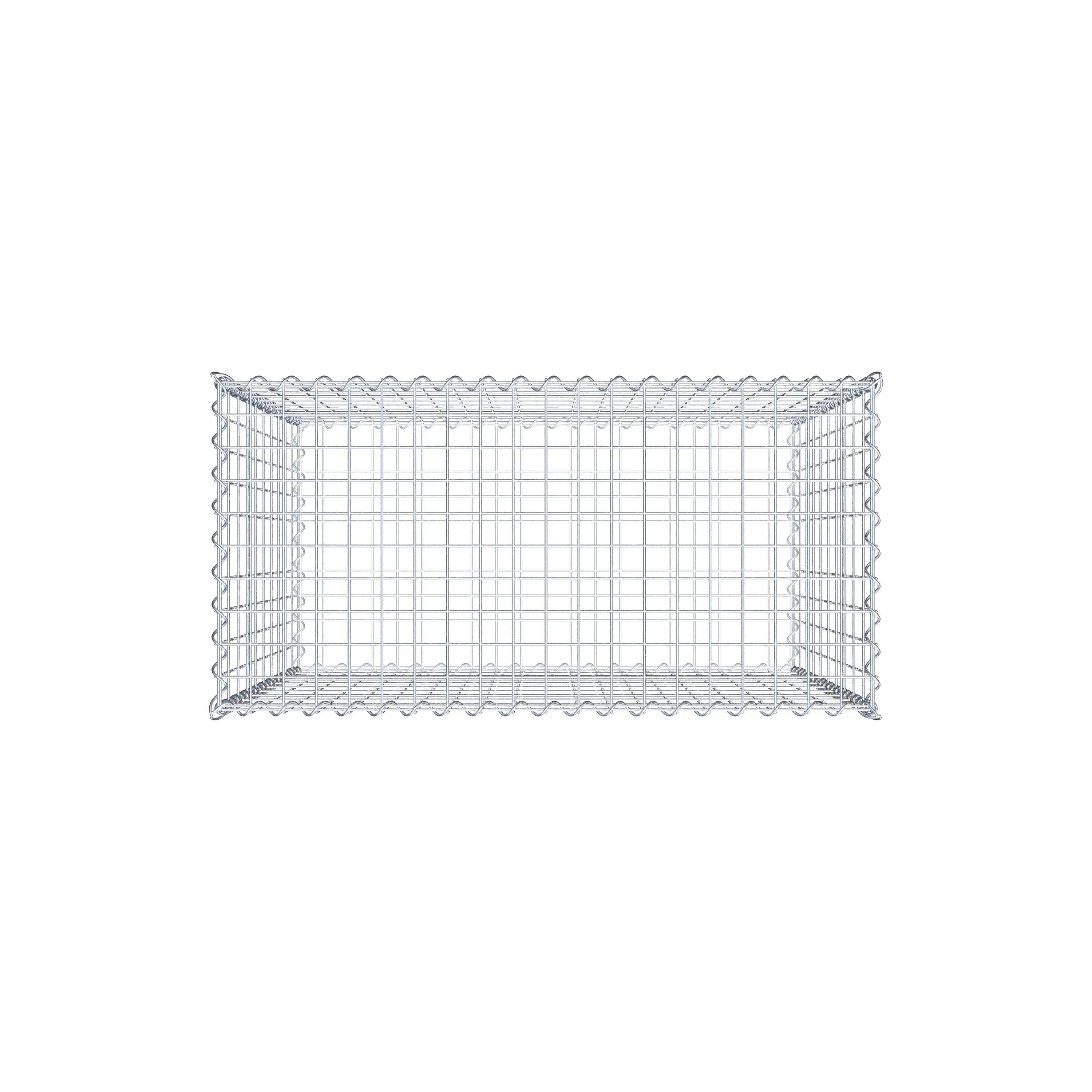 Gabion 100 cm x 100 cm x 50 cm (L x H x D), mesh size 5 cm x 10 cm, spiral