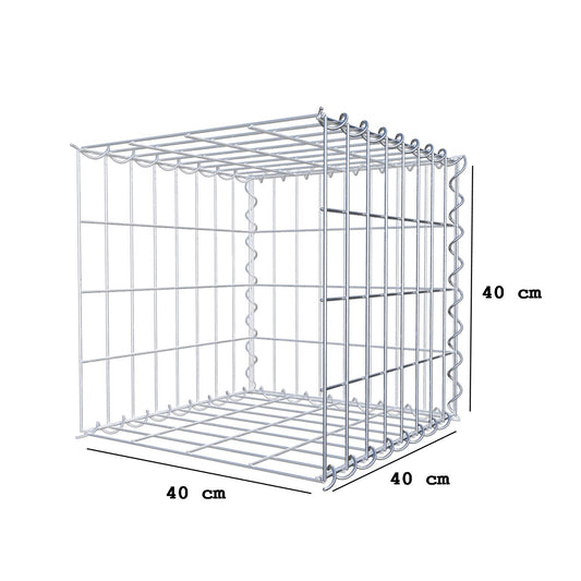 Add-on schanskorf type 2 40 cm x 40 cm x 40 cm (L x H x D), maaswijdte 5 cm x 10 cm, spiraalvormig