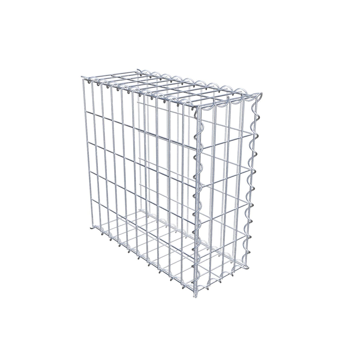 Aangegroeide schanskorf type 2 50 cm x 50 cm x 20 cm (L x H x D), maaswijdte 5 cm x 10 cm, spiraal