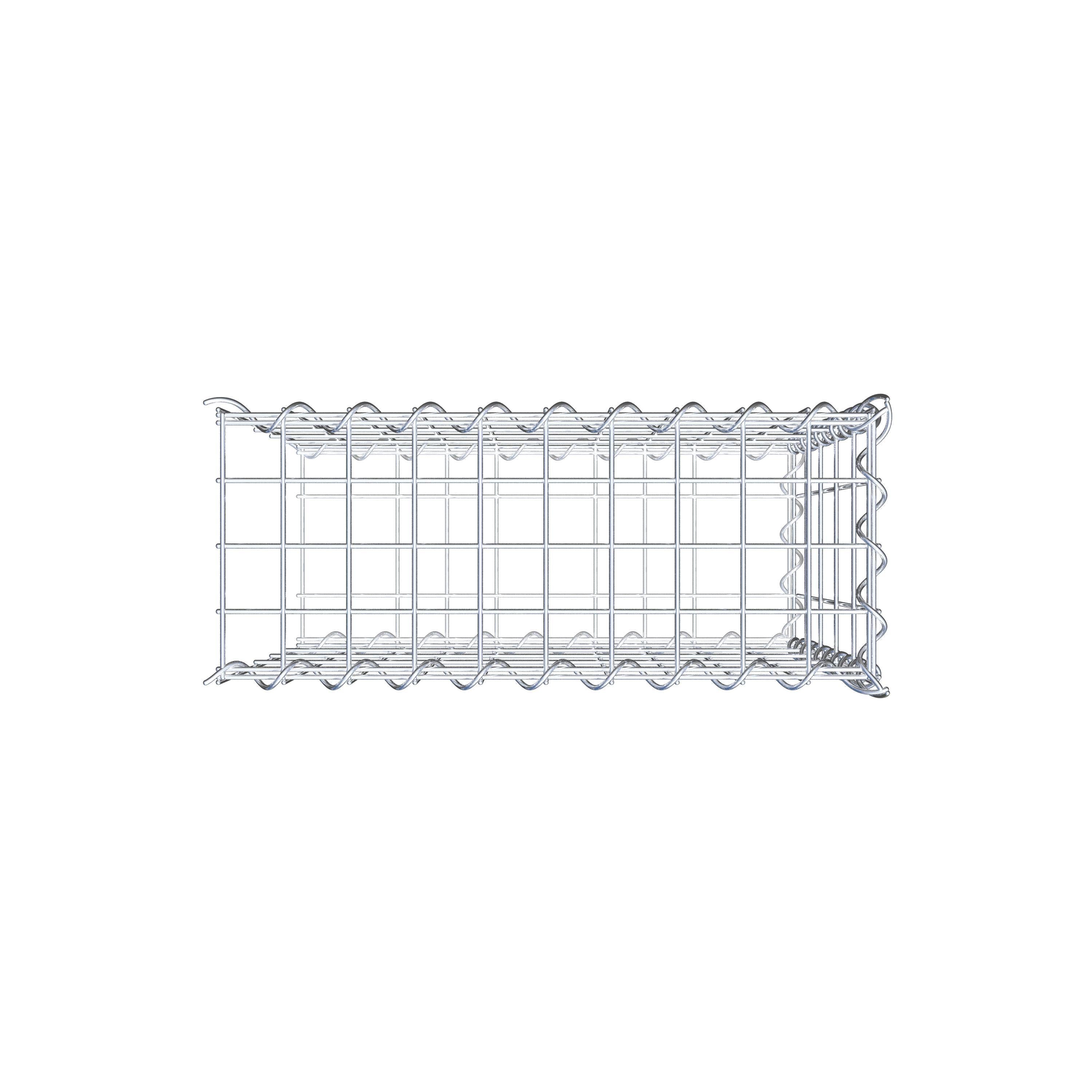 Anbaugabione Typ 2 50 cm x 50 cm x 20 cm (L x H x T), Maschenweite 5 cm x 10 cm, Spirale