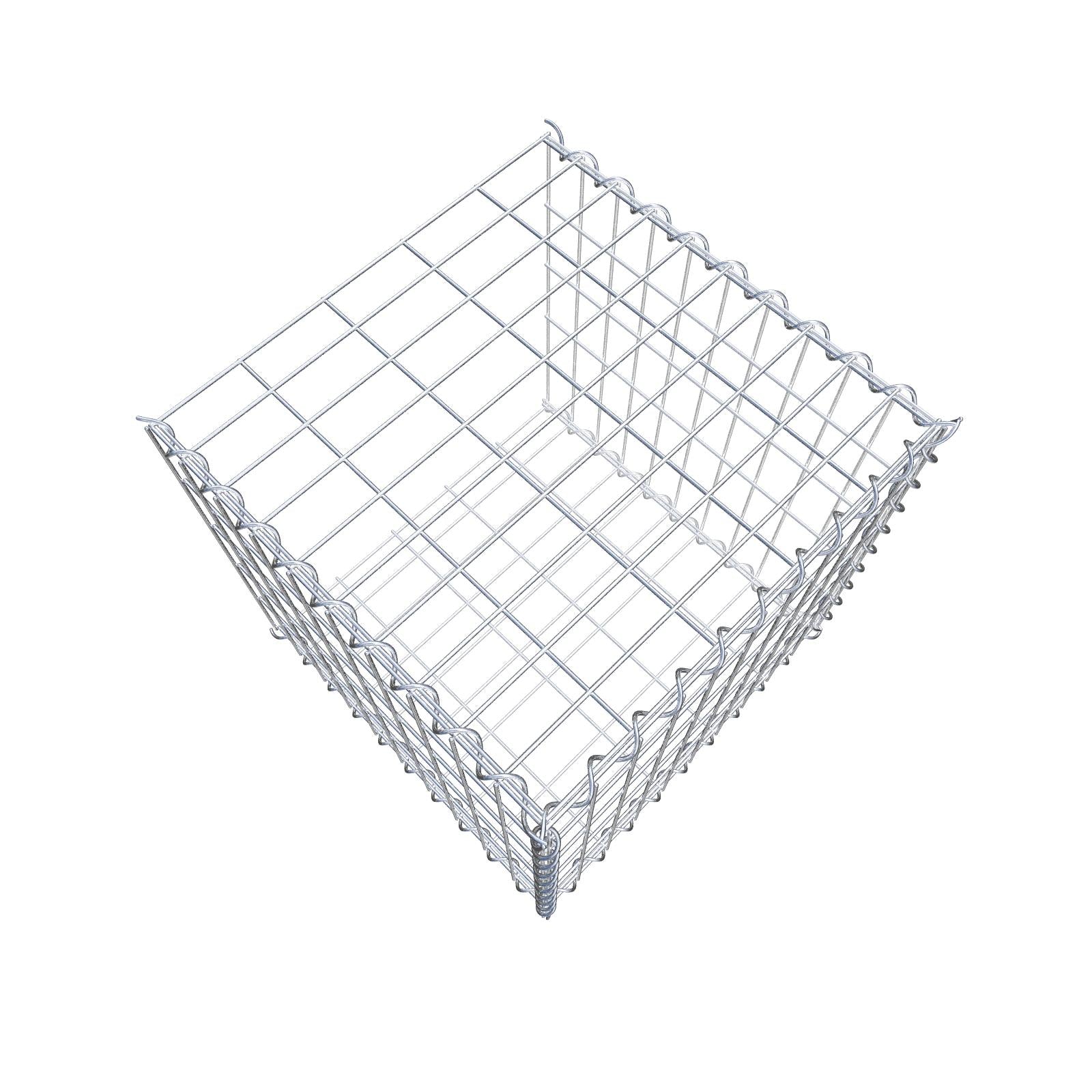 Grown-on gabion type 2 50 cm x 50 cm x 50 cm (L x H x D), mesh size 5 cm x 10 cm, spiral