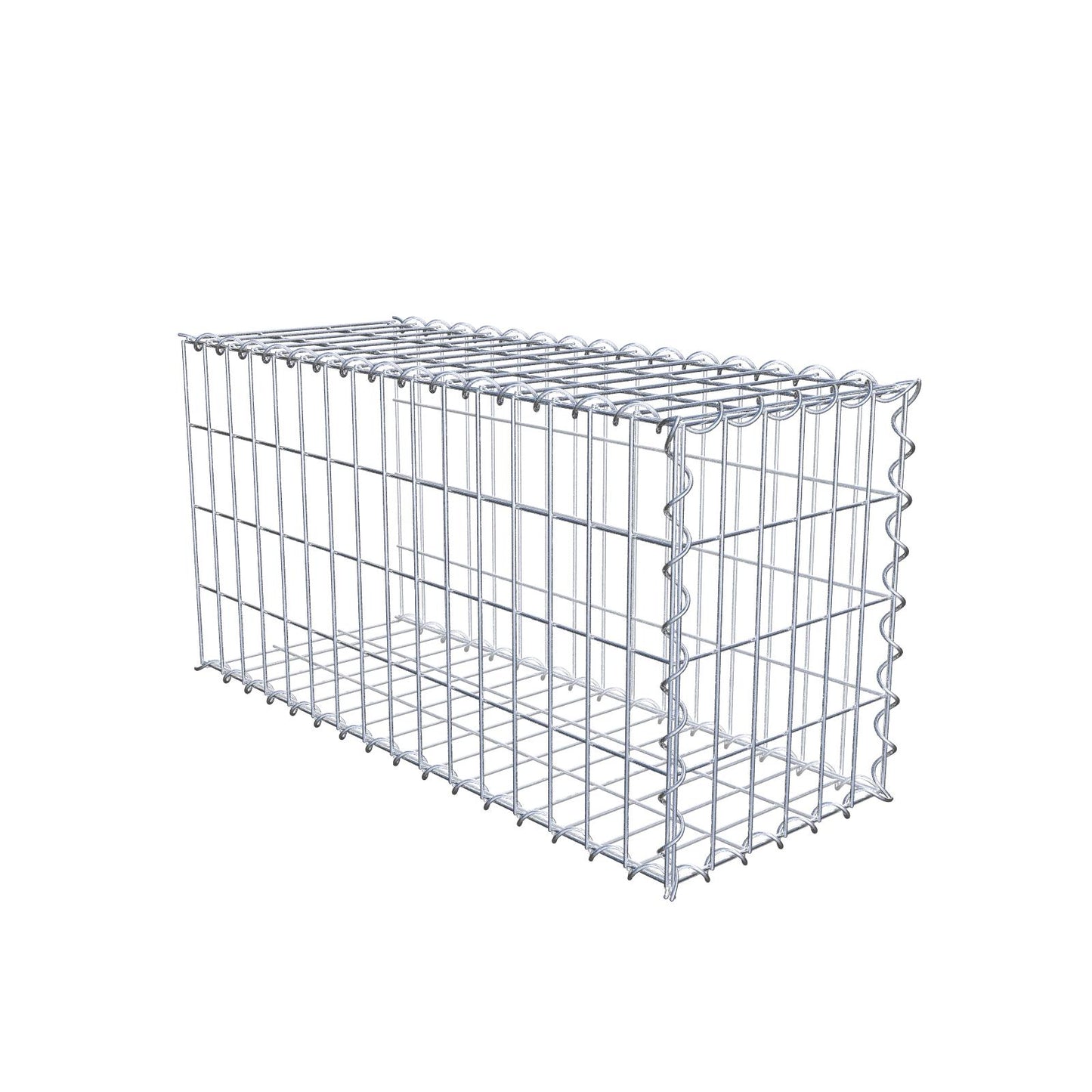 Gabion rapporté type 2 80 cm x 40 cm x 30 cm (L x H x P), mailles 5 cm x 10 cm, spirale