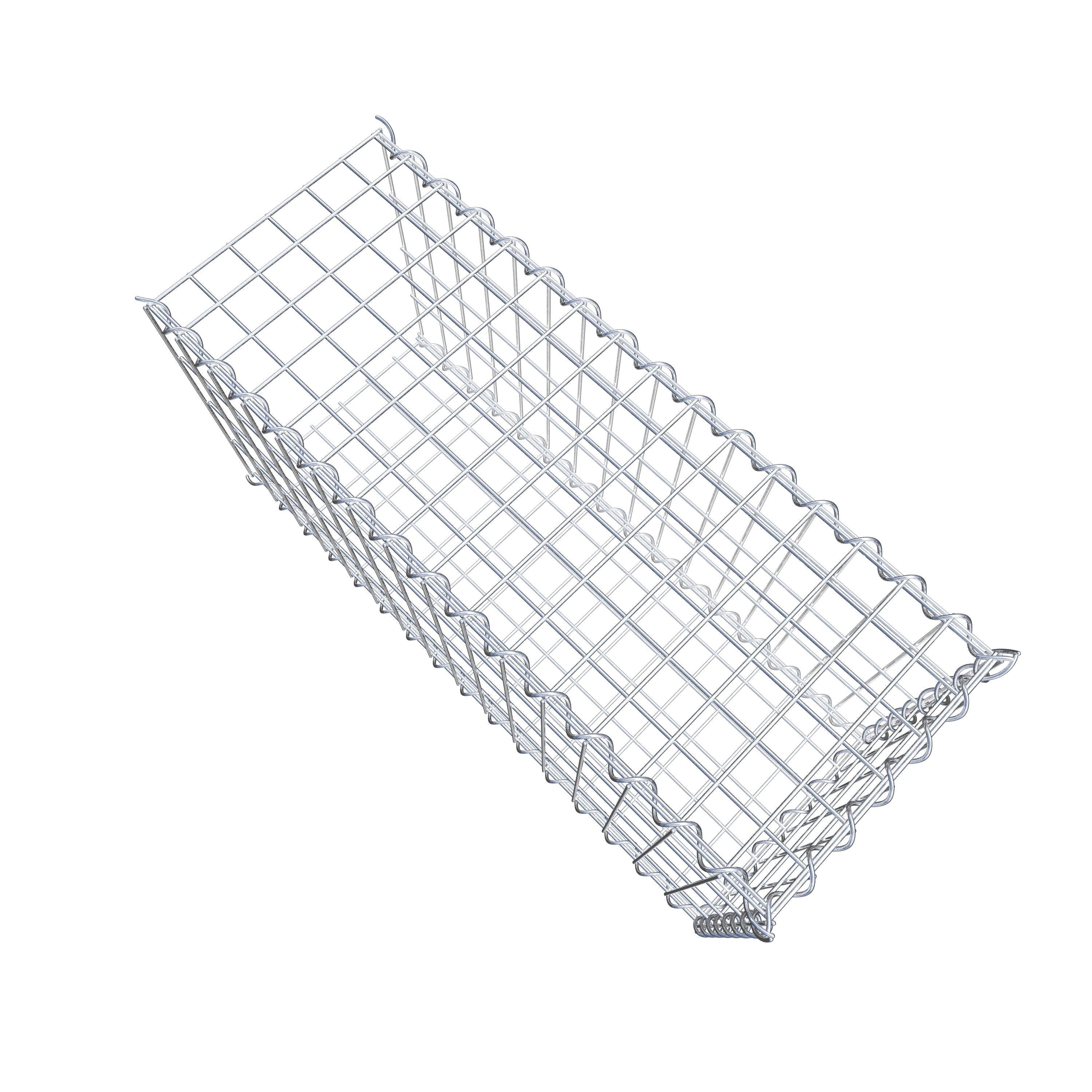 Opvokset gabion type 2 80 cm x 40 cm x 30 cm (L x H x D), maskestørrelse 5 cm x 10 cm, spiral