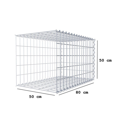 Grown-on gabion type 2 80 cm x 50 cm x 50 cm (L x H x D), mesh size 5 cm x 10 cm, spiral