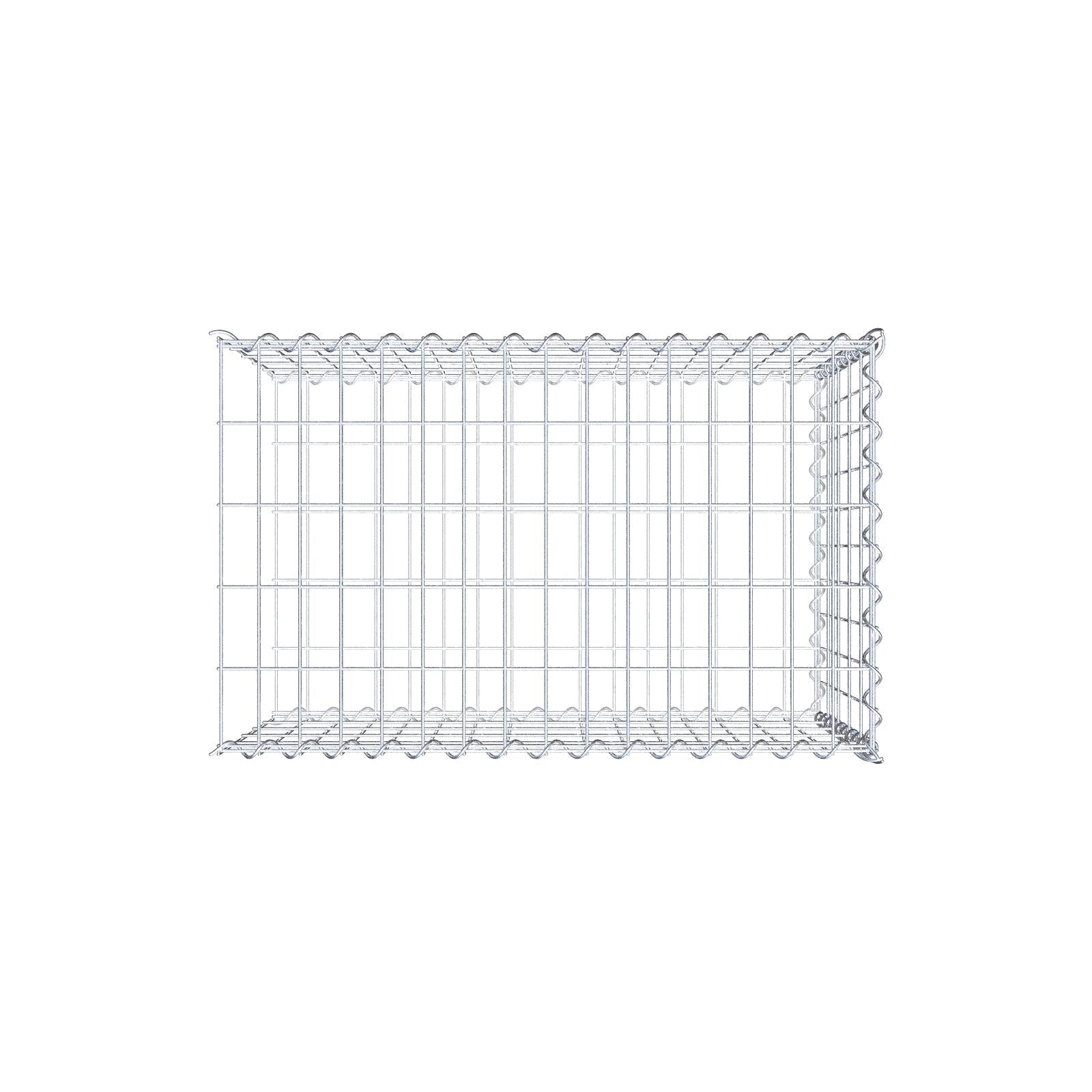Anbaugabione Typ 2 80 cm x 50 cm x 50 cm (L x H x T), Maschenweite 5 cm x 10 cm, Spirale