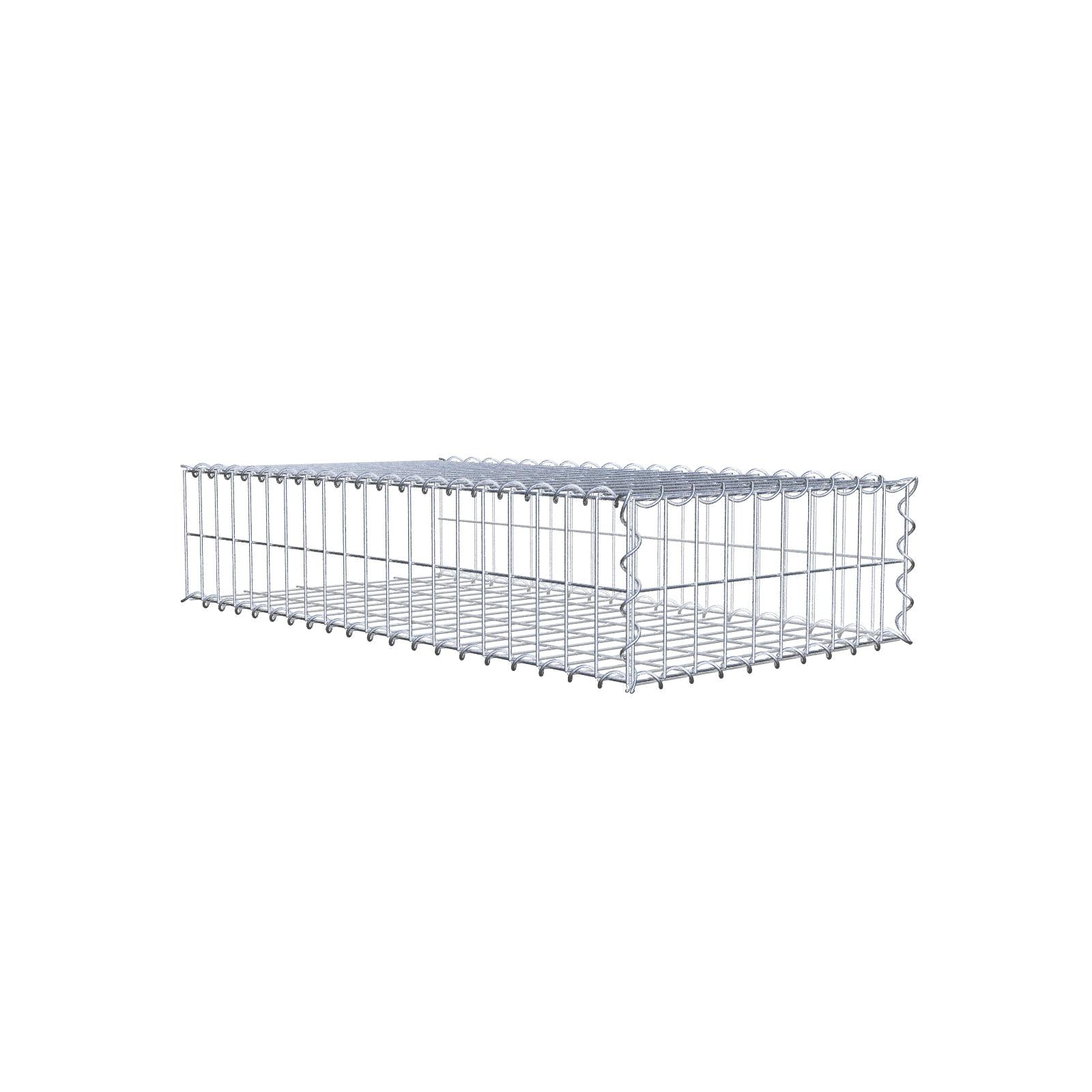 Anbaugabione Typ 2 100 cm x 20 cm x 50 cm (L x H x T), Maschenweite 5 cm x 10 cm, Spirale