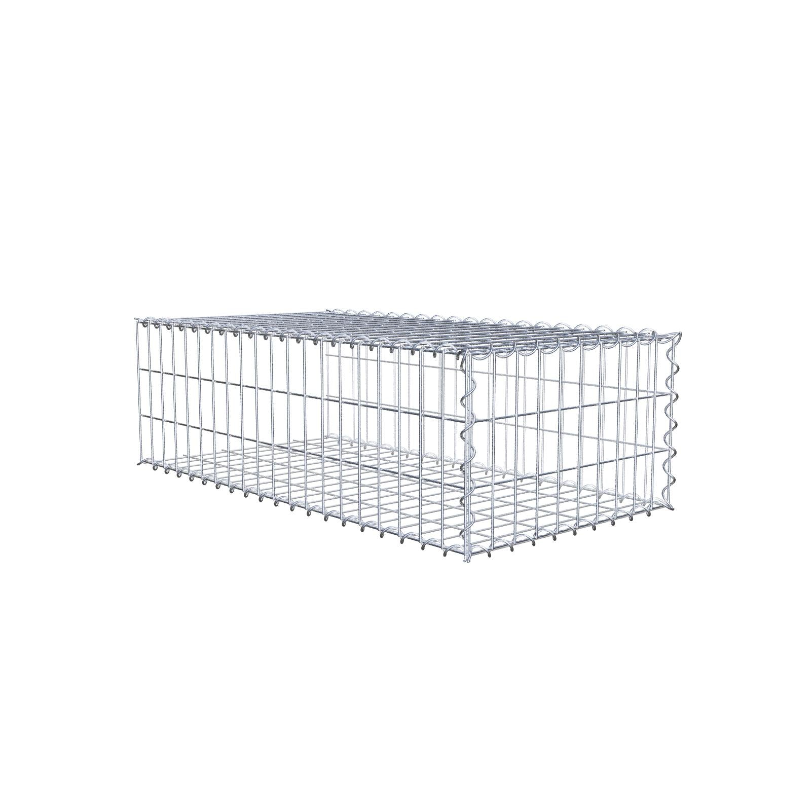 Anbaugabione Typ 2 100 cm x 30 cm x 50 cm (L x H x T), Maschenweite 5 cm x 10 cm, Spirale