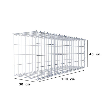 Gabion modulaire type 2 100 x 40 x 30 cm – Maille 5 x 10 cm – Acier galvanisé