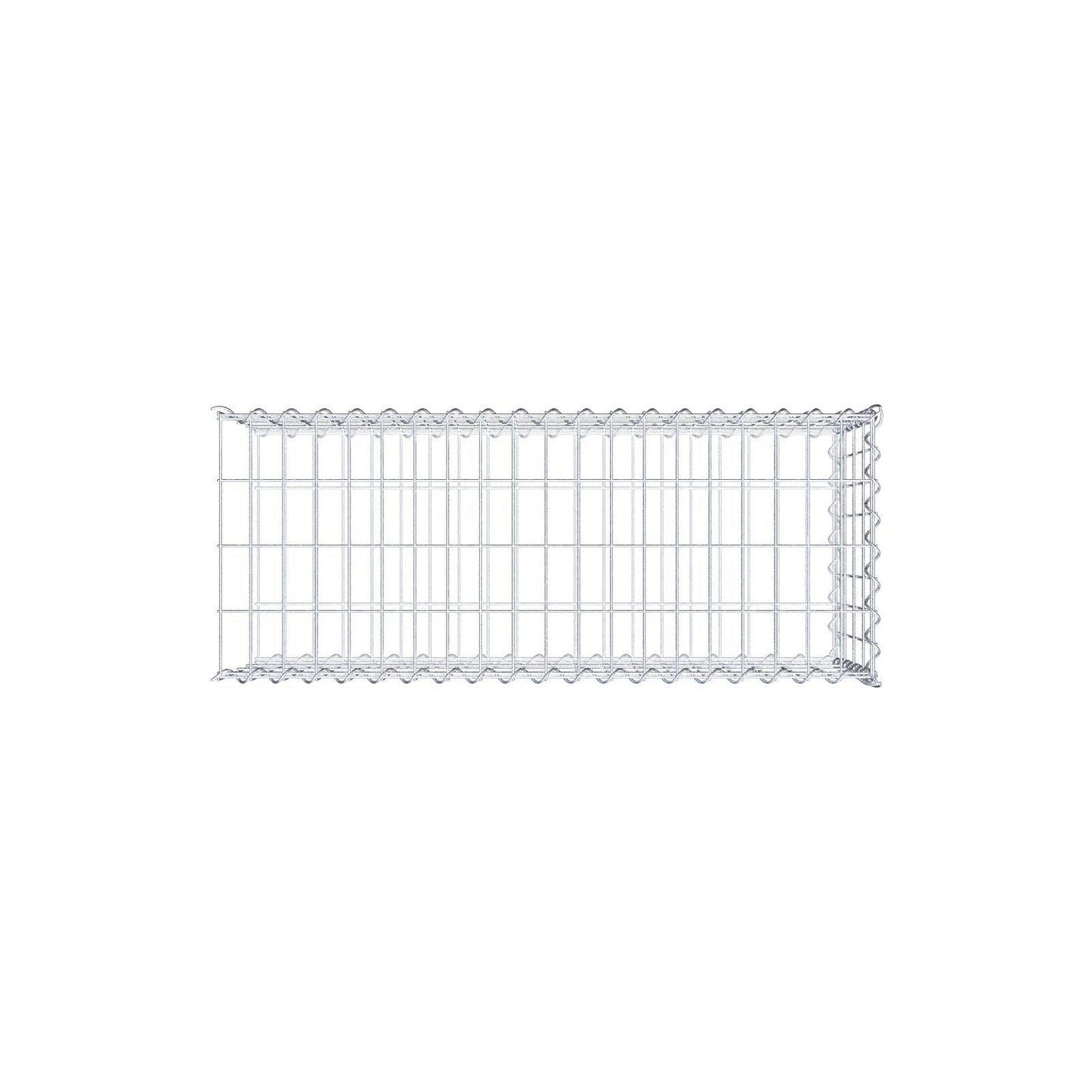 Grown-on gabion type 2 100 cm x 40 cm x 40 cm (L x H x D), mesh size 5 cm x 10 cm, spiral