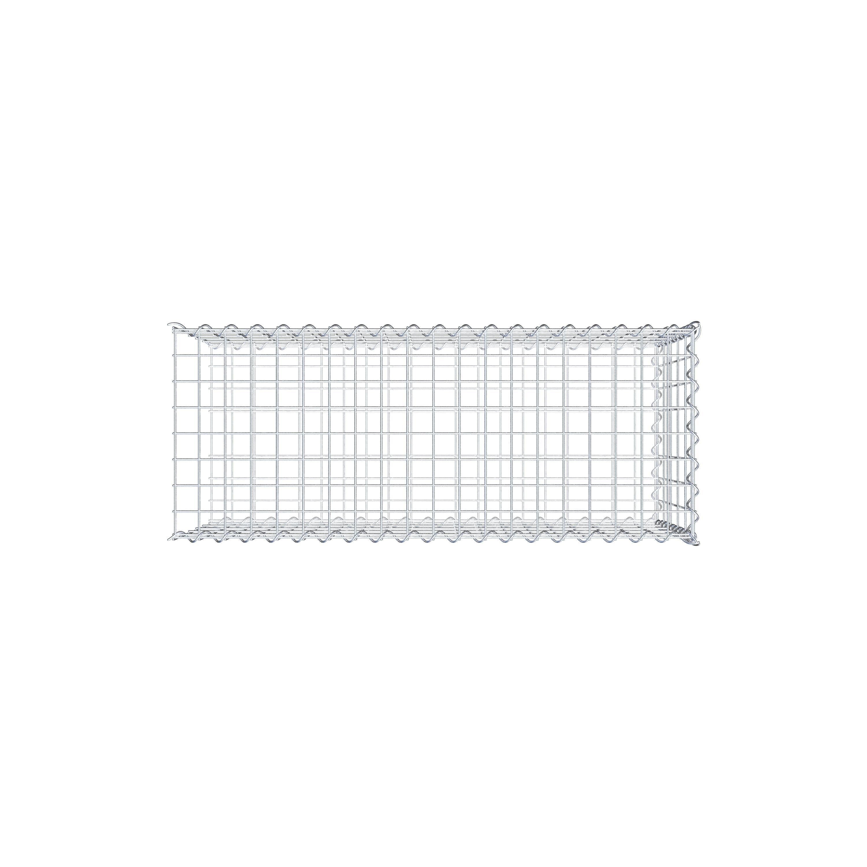 Opvokset gabion type 2 100 cm x 50 cm x 40 cm (L x H x D), maskestørrelse 5 cm x 10 cm, spiral