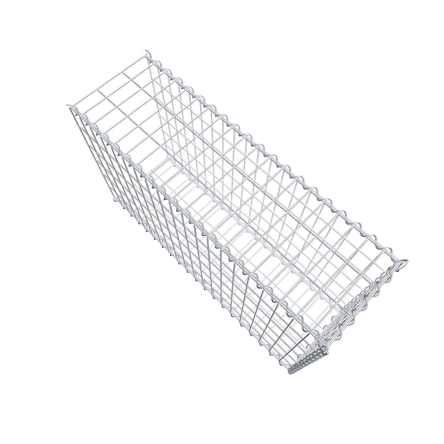 Opvokset gabion type 2 100 cm x 60 cm x 30 cm (L x H x D), maskestørrelse 5 cm x 10 cm, spiral