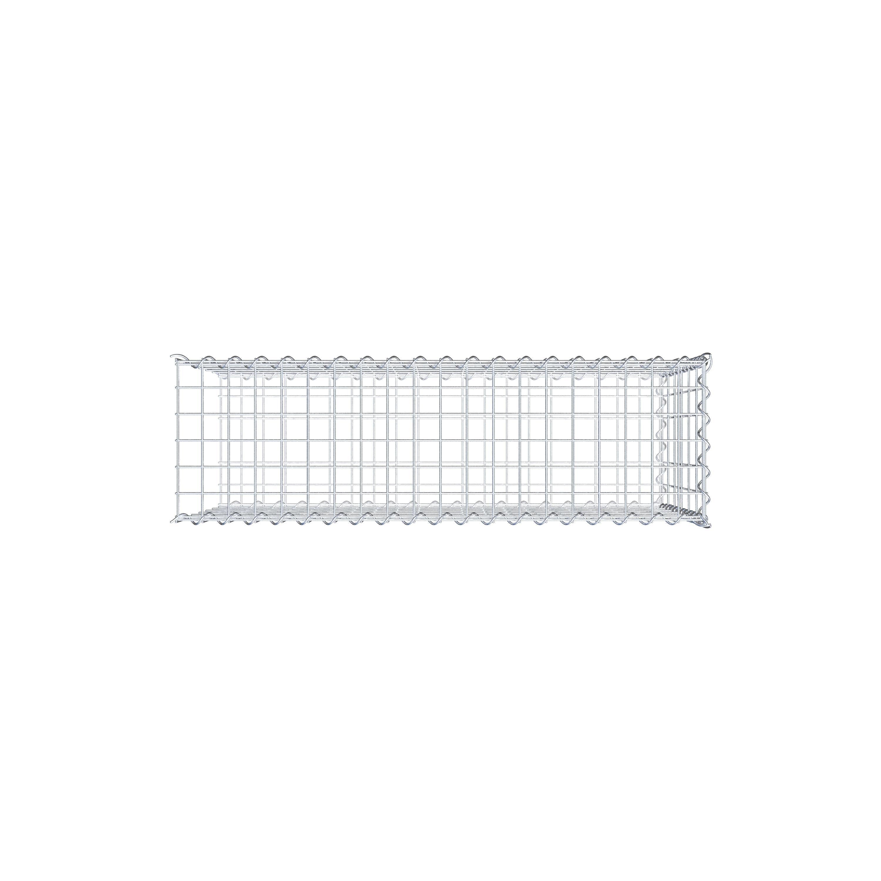 Grown-on gabion type 2 100 cm x 60 cm x 30 cm (L x H x D), mesh size 5 cm x 10 cm, spiral