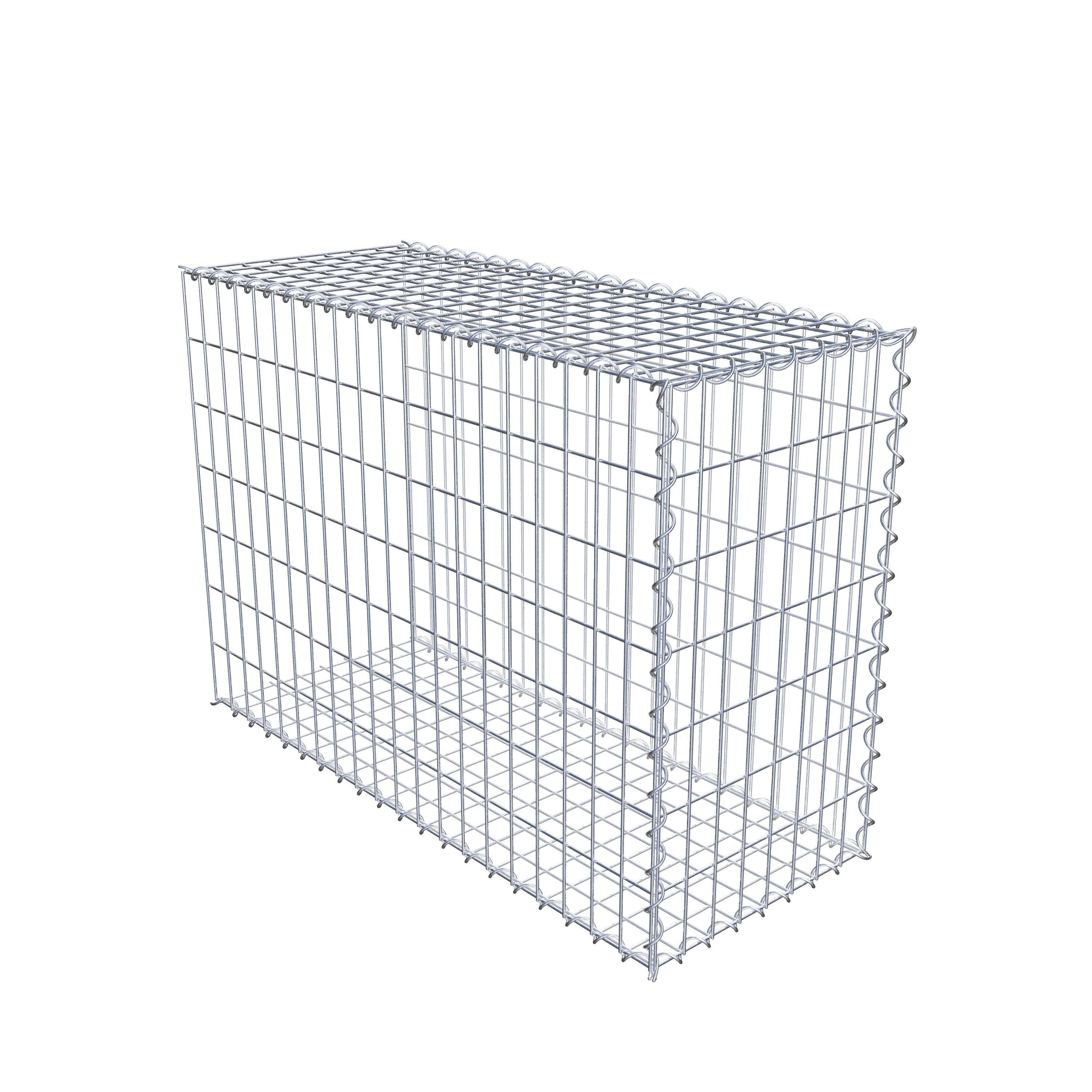 Opvokset gabion type 2 100 cm x 70 cm x 40 cm (L x H x D), maskestørrelse 5 cm x 10 cm, spiral