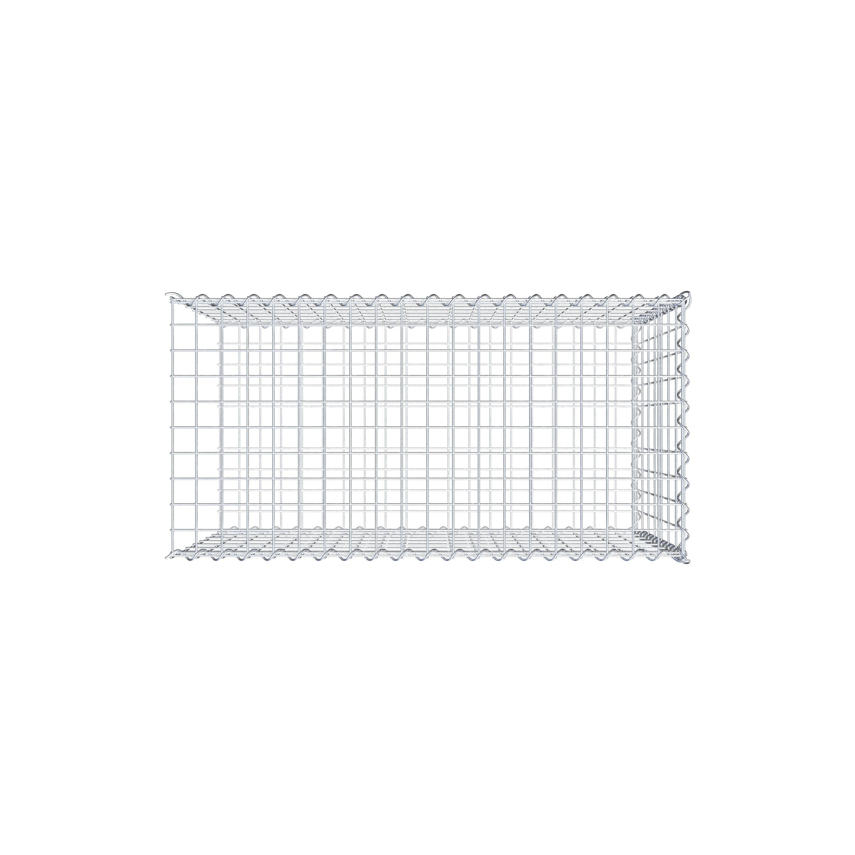 Grown-on gabion type 2 100 cm x 70 cm x 50 cm (L x H x D), mesh size 5 cm x 10 cm, spiral