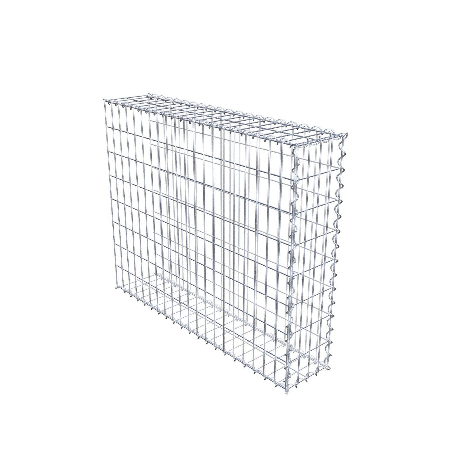 Gabion rapporté type 2 100 cm x 80 cm x 20 cm (L x H x P), mailles 5 cm x 10 cm, spirale