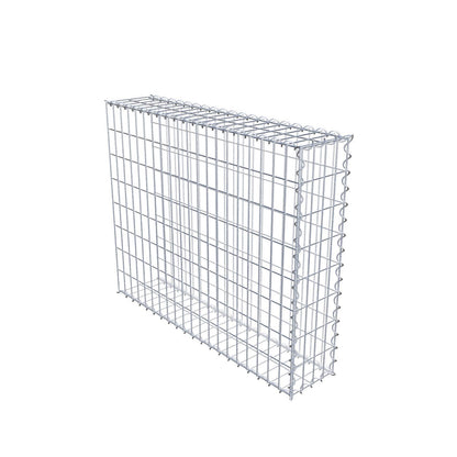 Gabion rapporté type 2 100 cm x 80 cm x 20 cm (L x H x P), mailles 5 cm x 10 cm, spirale