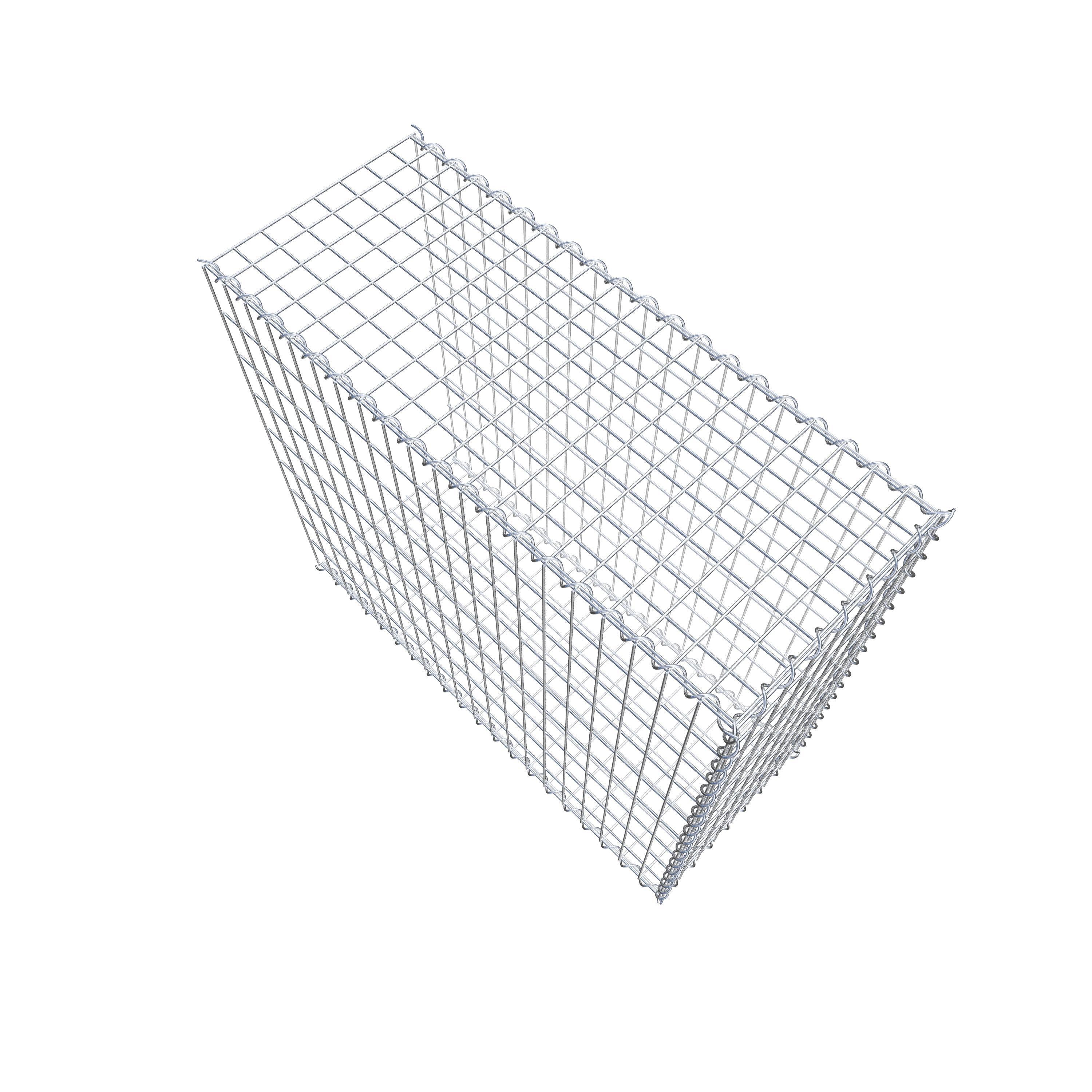 Opvokset gabion type 2 100 cm x 90 cm x 40 cm (L x H x D), maskestørrelse 5 cm x 10 cm, spiral