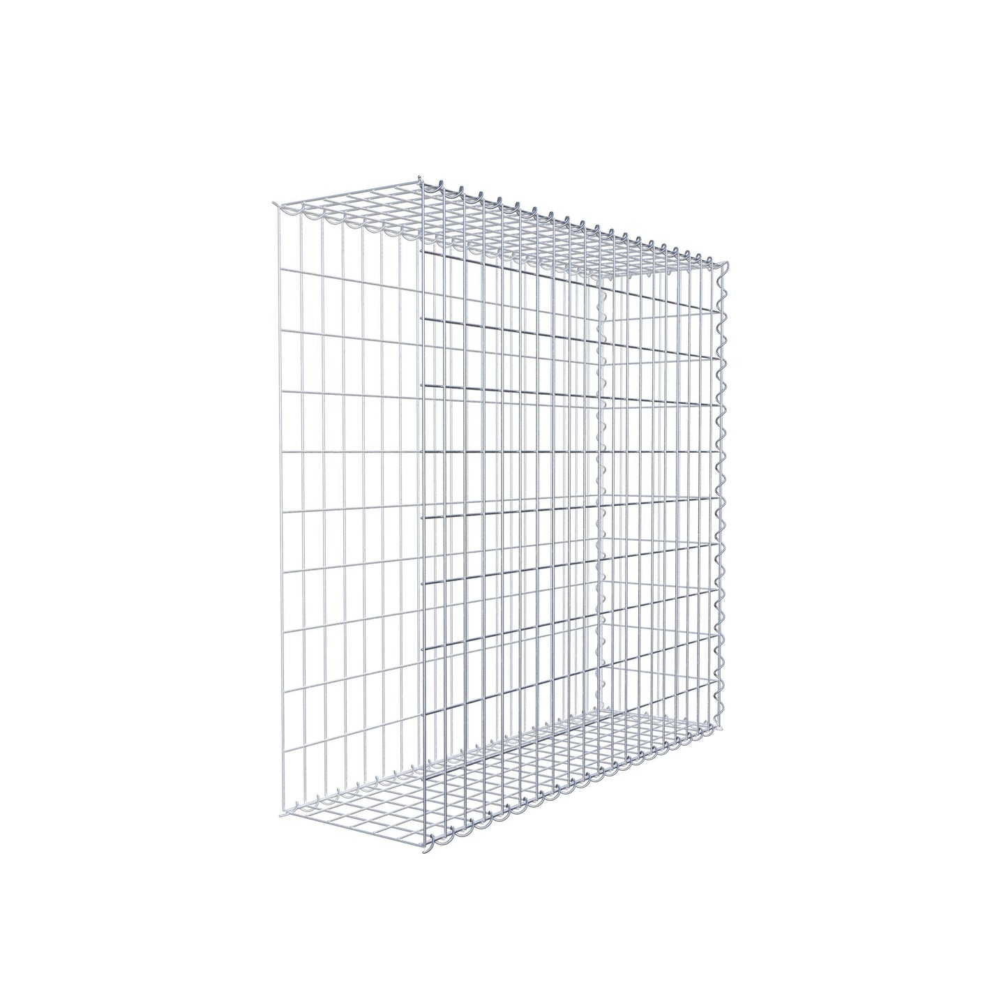 Gabion rapporté type 2 100 cm x 100 cm x 30 cm (L x H x P), mailles 5 cm x 10 cm, spirale