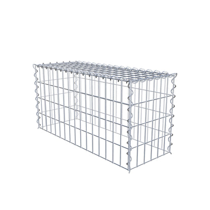 Opvokset gabion type 3 80 cm x 40 cm x 30 cm (L x H x D), maskestørrelse 5 cm x 10 cm, spiral
