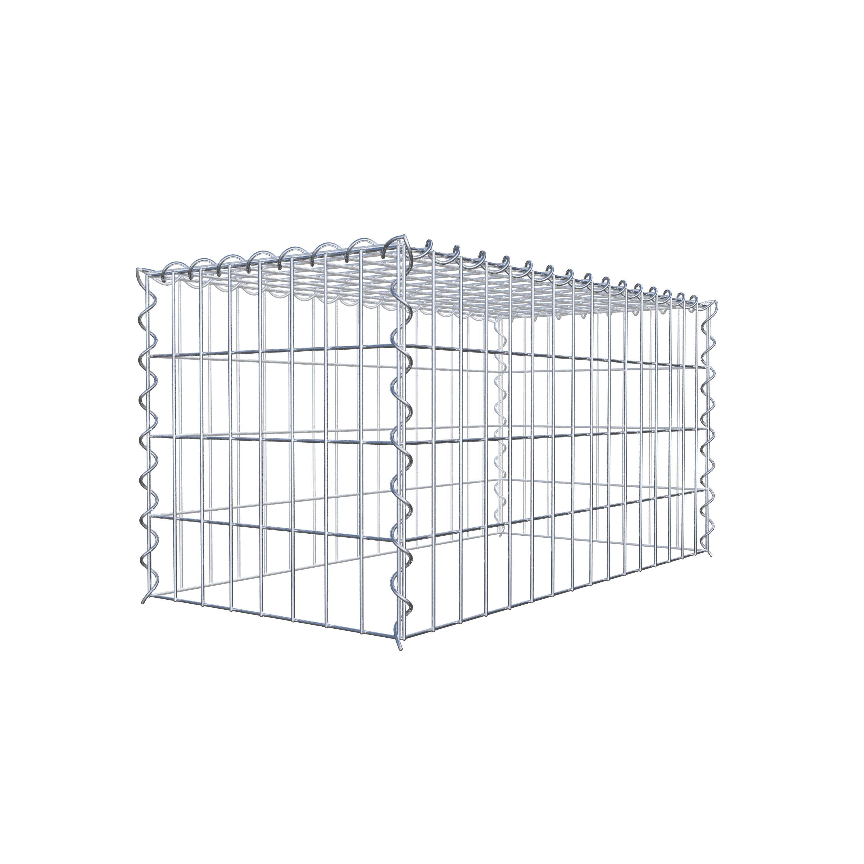 Opvokset gabion type 3 80 cm x 40 cm x 40 cm (L x H x D), maskestørrelse 5 cm x 10 cm, spiral