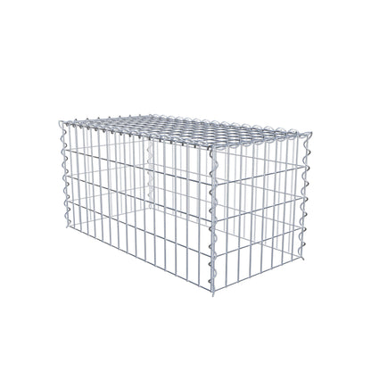 Gabion rapporté type 3 80 cm x 40 cm x 40 cm (L x H x P), mailles 5 cm x 10 cm, spirale