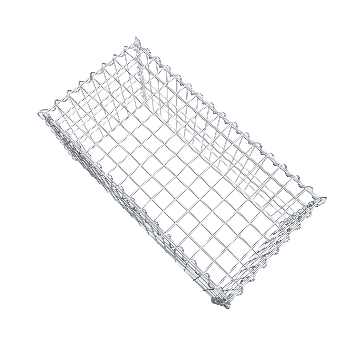 Gabion rapporté type 3 80 cm x 40 cm x 40 cm (L x H x P), mailles 5 cm x 10 cm, spirale