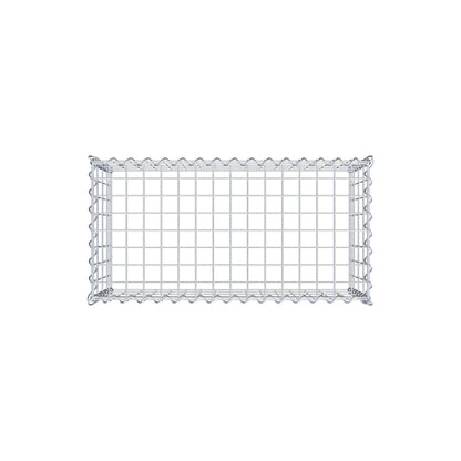 Gabion rapporté type 3 80 cm x 40 cm x 40 cm (L x H x P), mailles 5 cm x 10 cm, spirale
