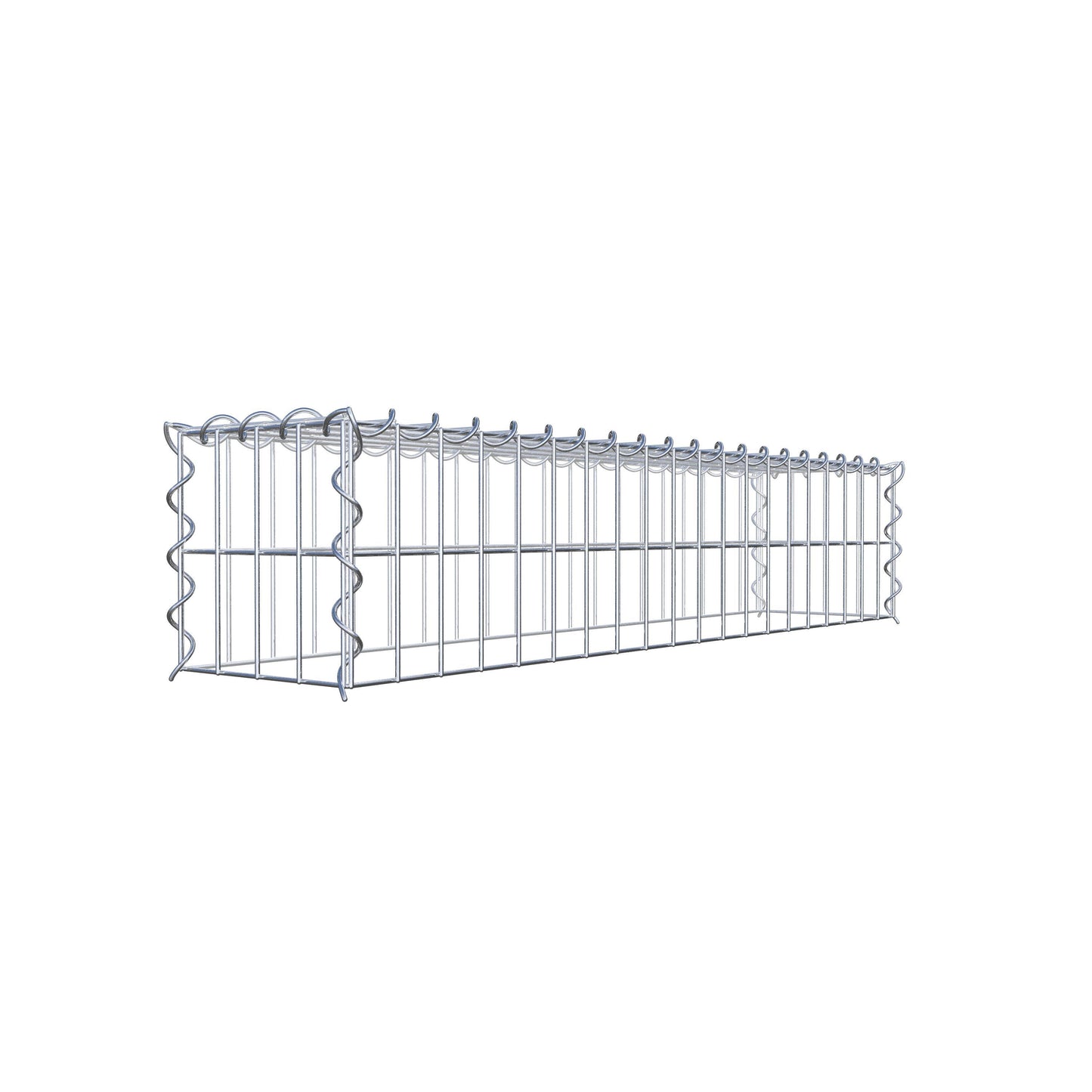 Opvokset gabion type 3 100 cm x 20 cm x 20 cm (L x H x D), maskestørrelse 5 cm x 10 cm, spiral