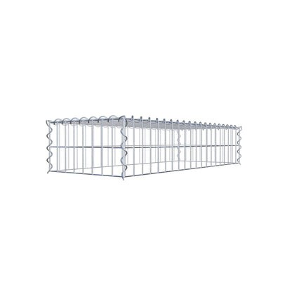 Opvokset gabion type 3 100 cm x 20 cm x 40 cm (L x H x D), maskestørrelse 5 cm x 10 cm, spiral