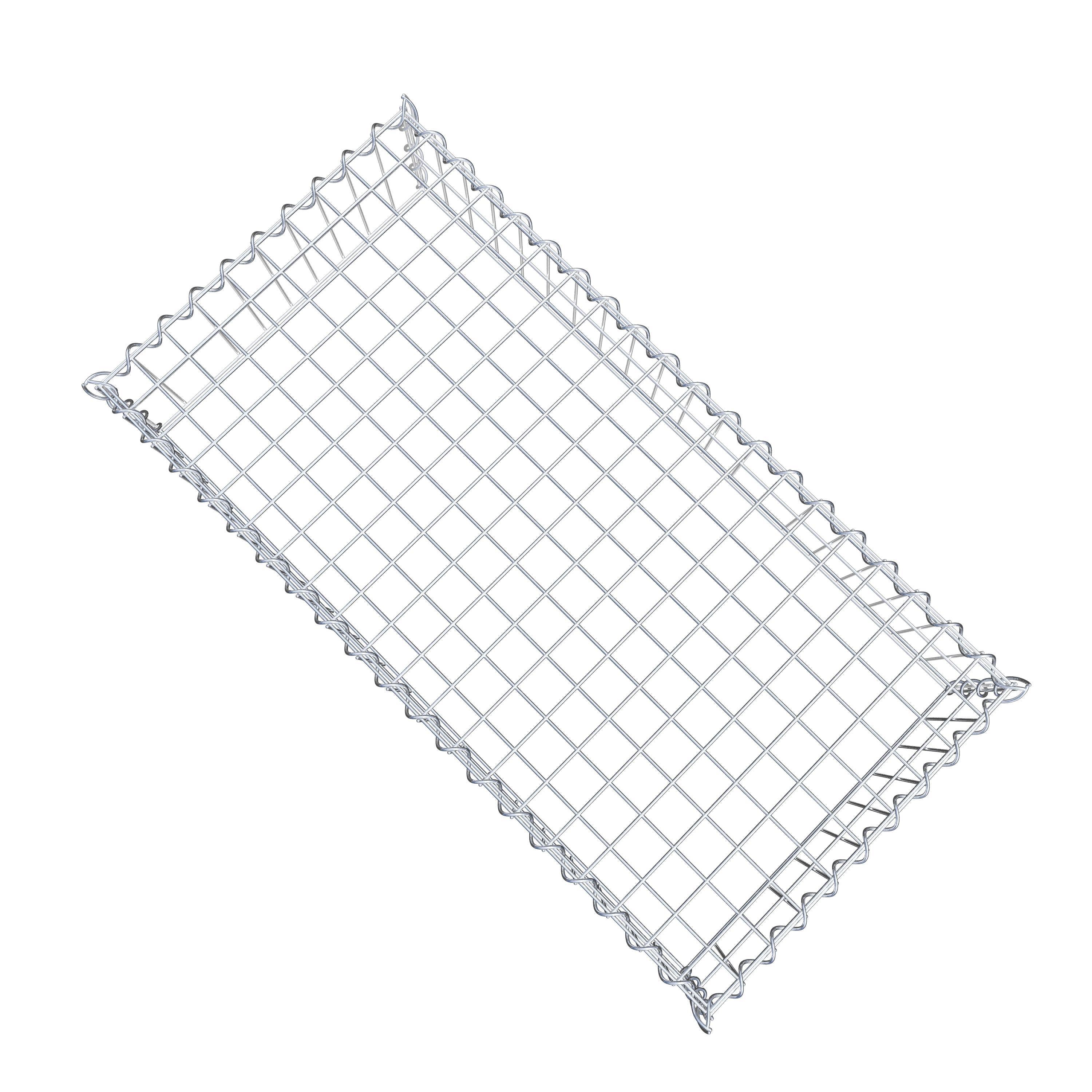 Opvokset gabion type 3 100 cm x 20 cm x 50 cm (L x H x D), maskestørrelse 5 cm x 10 cm, spiral