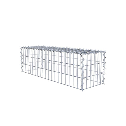 Anbaugabione Typ 3 100 cm x 30 cm x 30 cm (L x H x T), Maschenweite 5 cm x 10 cm, Spirale