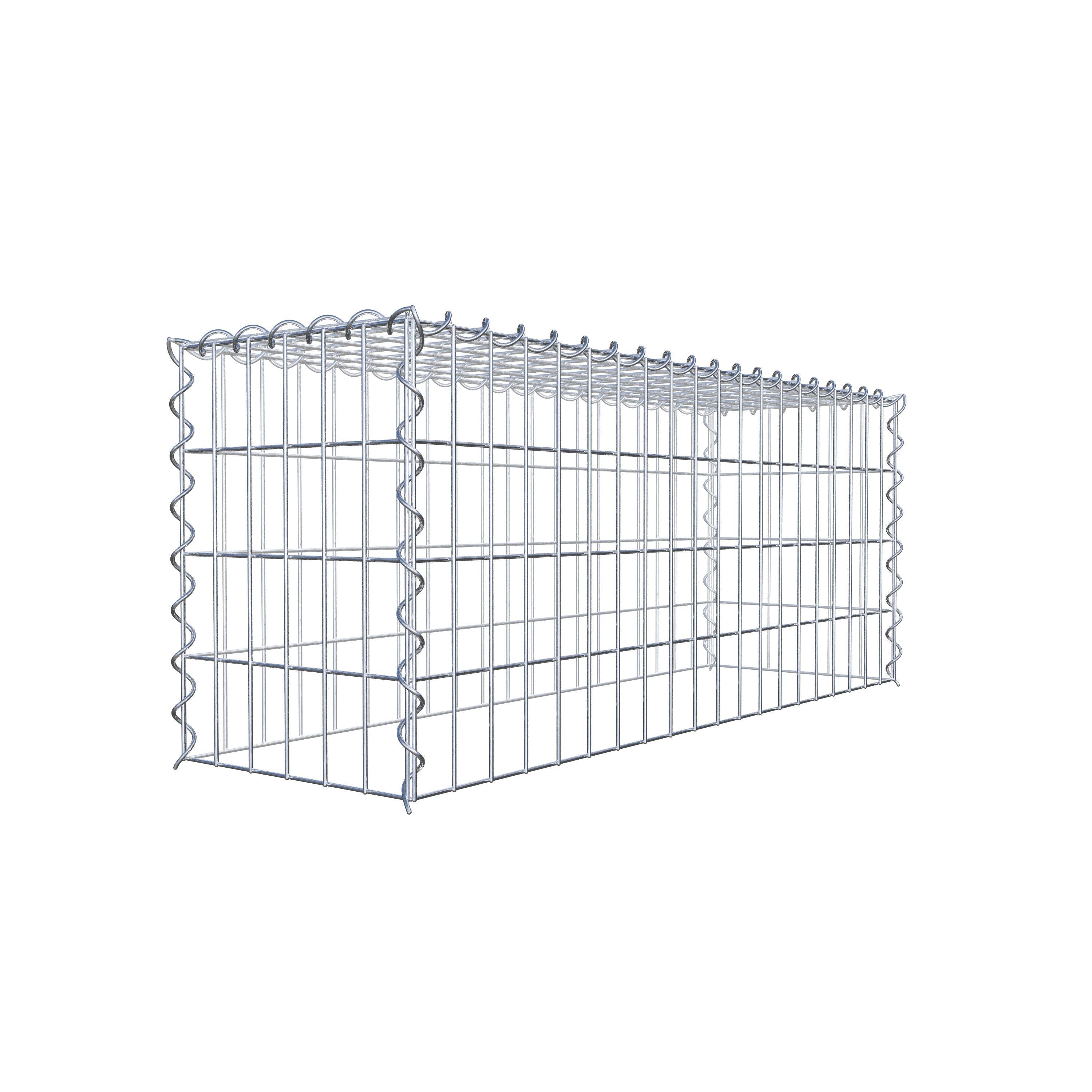 Opvokset gabion type 3 100 cm x 40 cm x 30 cm (L x H x D), maskestørrelse 5 cm x 10 cm, spiral