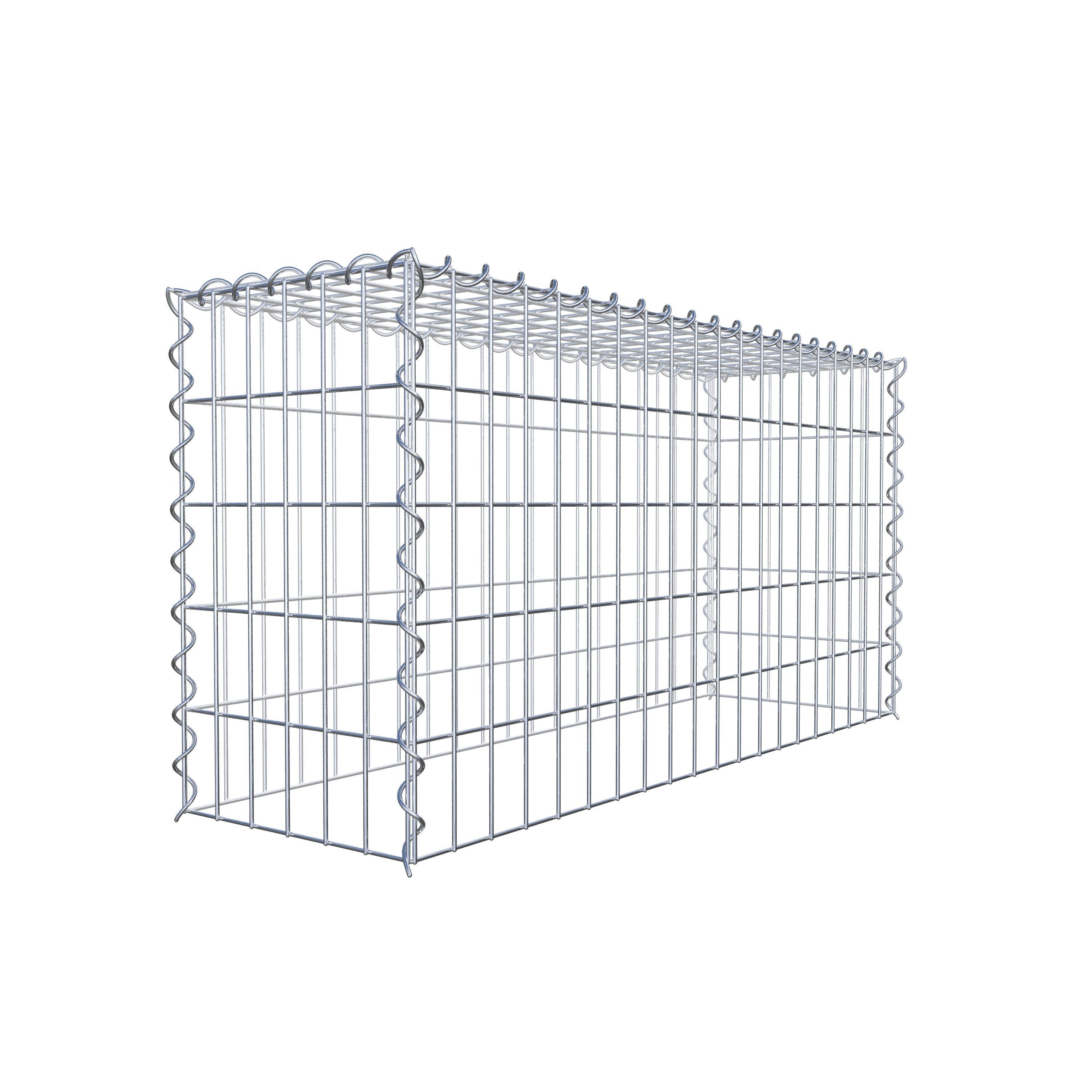 Grown-on gabion type 3 100 cm x 50 cm x 30 cm (L x H x D), mesh size 5 cm x 10 cm, spiral