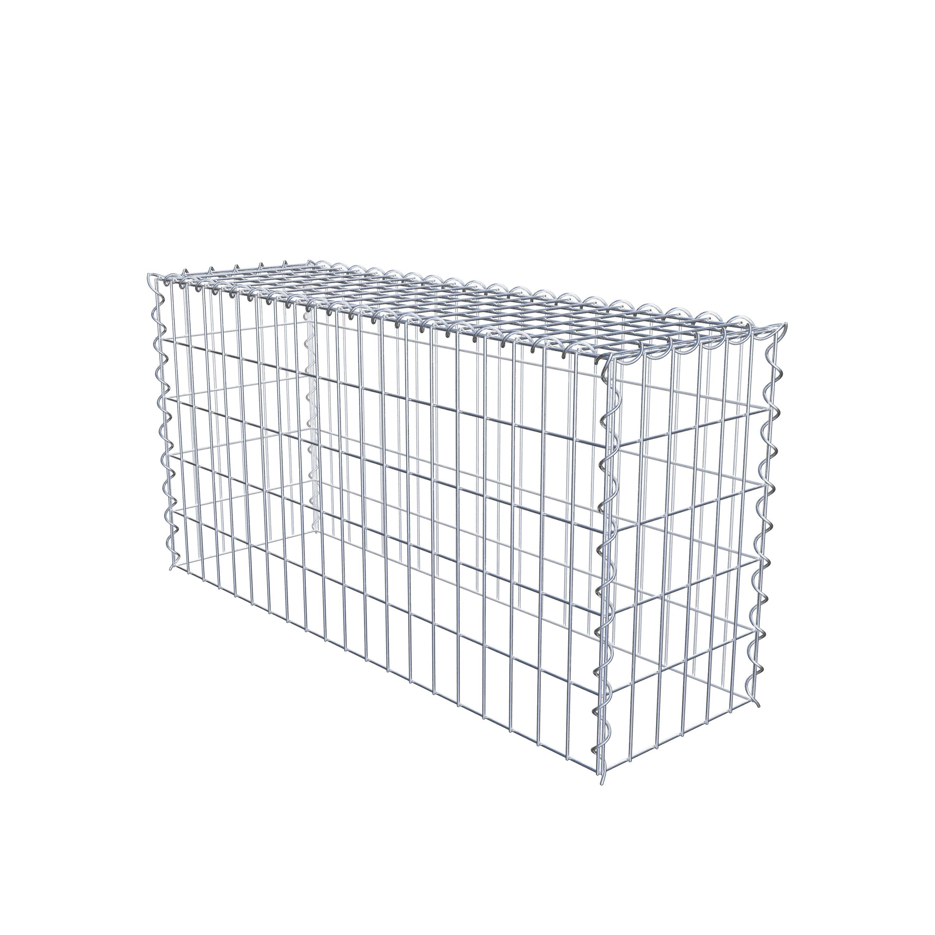 Grown-on gabion type 3 100 cm x 50 cm x 30 cm (L x H x D), mesh size 5 cm x 10 cm, spiral