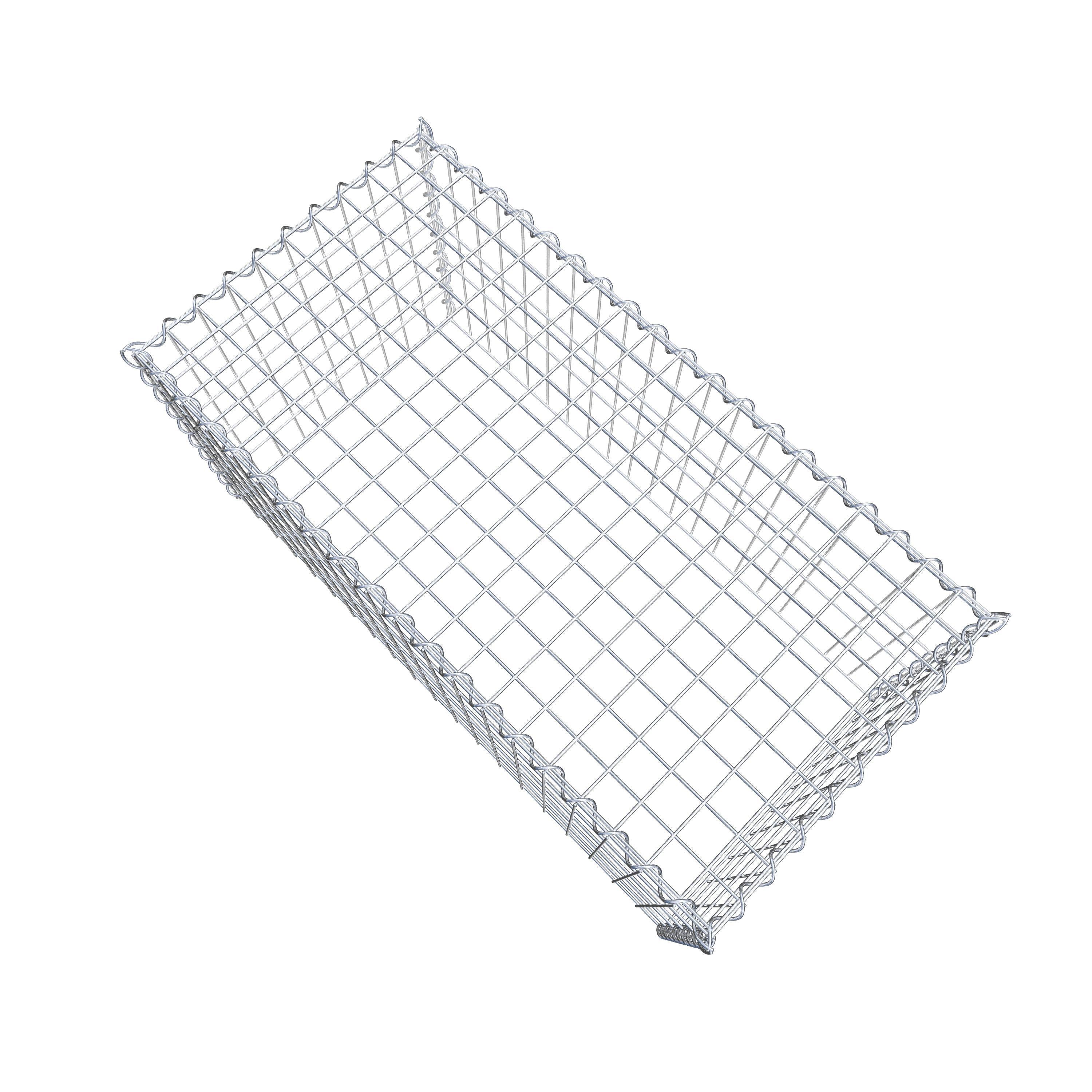 Opvokset gabion type 3 100 cm x 50 cm x 50 cm (L x H x D), maskestørrelse 5 cm x 10 cm, spiral