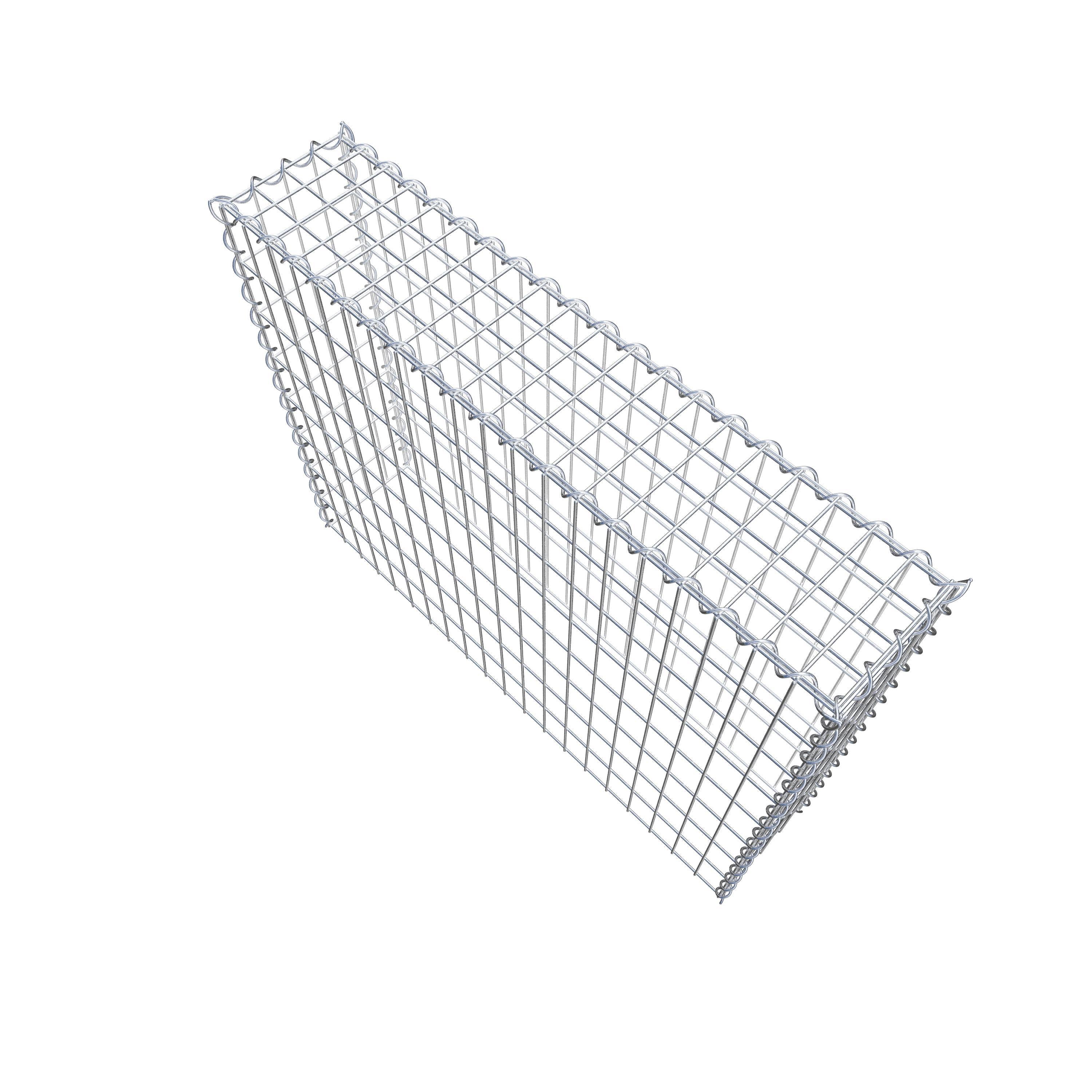 Opvokset gabion type 3 100 cm x 80 cm x 20 cm (L x H x D), maskestørrelse 5 cm x 10 cm, spiral