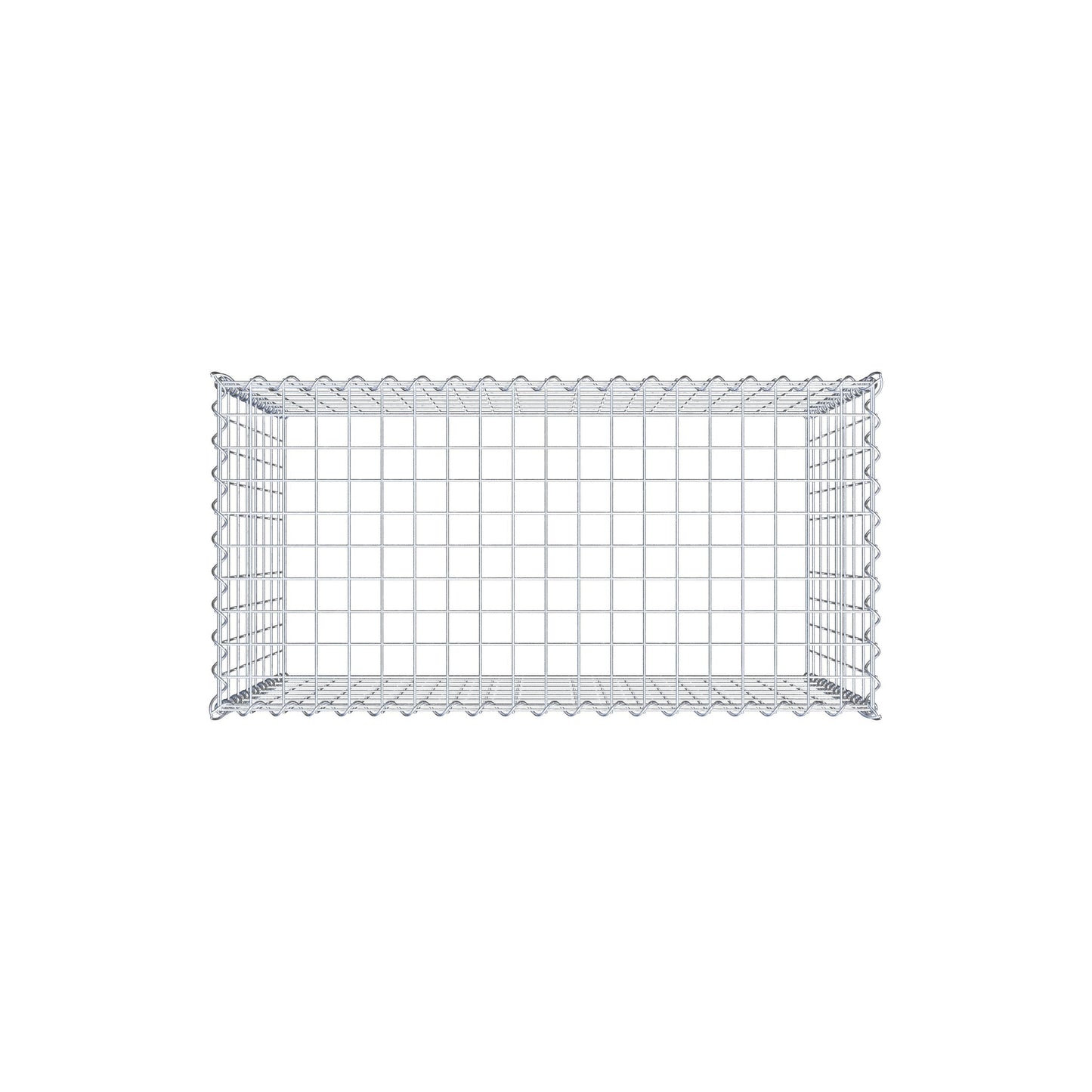 Extra gabion typ 3 100 cm x 80 cm x 50 cm (L x H x D), maskstorlek 5 cm x 10 cm, spiral