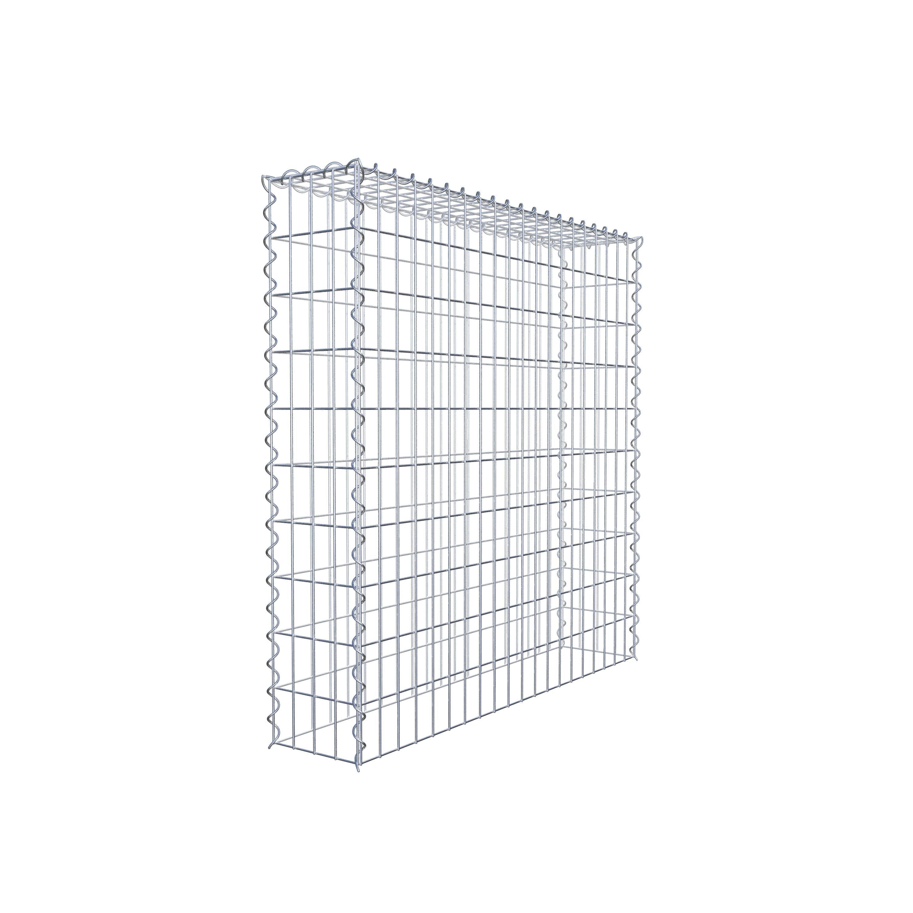 Grown-on gabion type 3 100 cm x 100 cm x 20 cm (L x H x D), mesh size 5 cm x 10 cm, spiral