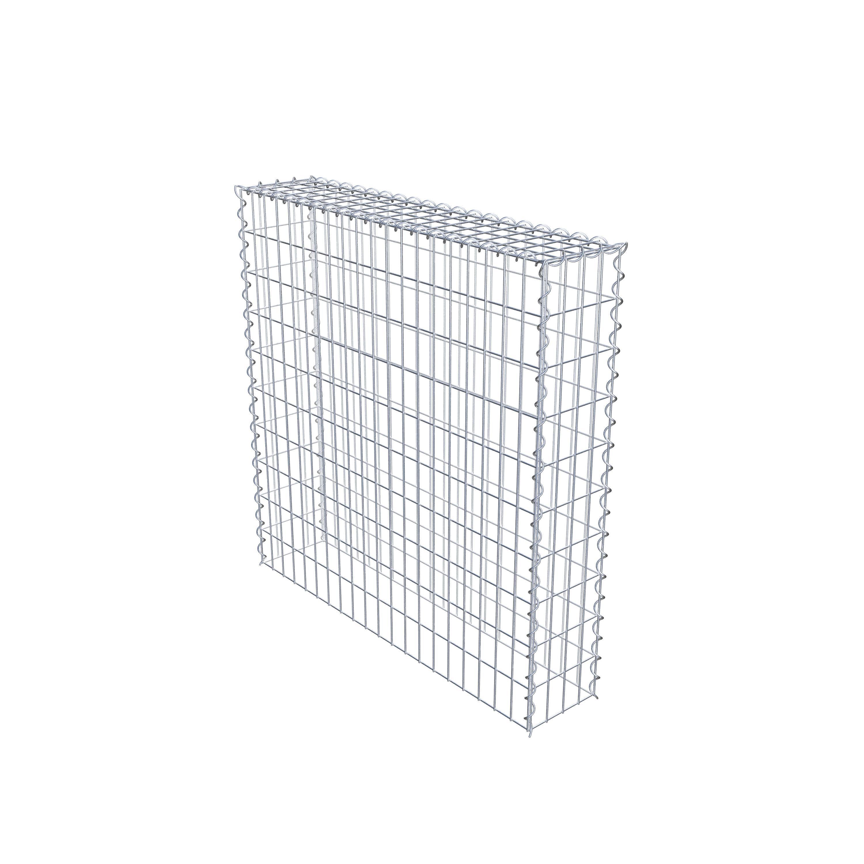 Grown-on gabion type 3 100 cm x 100 cm x 20 cm (L x H x D), mesh size 5 cm x 10 cm, spiral