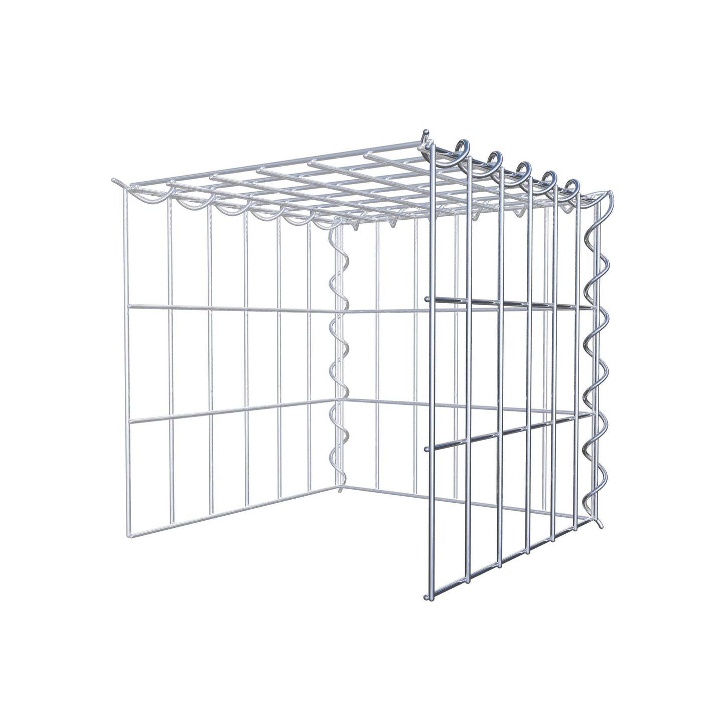 Grown-on gabion type 4 30 cm x 30 cm x 30 cm (L x H x D), mesh size 5 cm x 10 cm, spiral