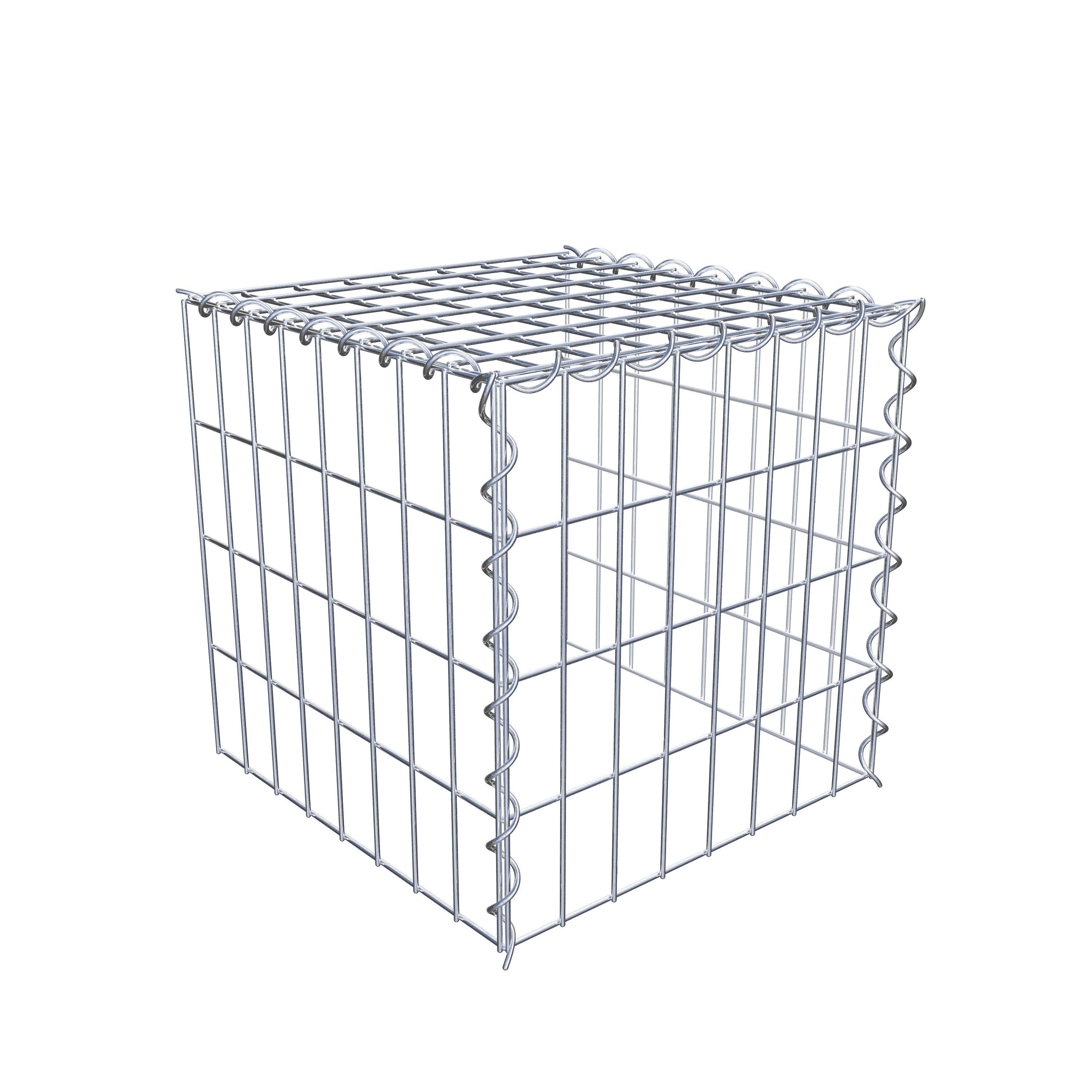 Opvokset gabion type 4 40 cm x 40 cm x 40 cm (L x H x D), maskestørrelse 5 cm x 10 cm, spiral