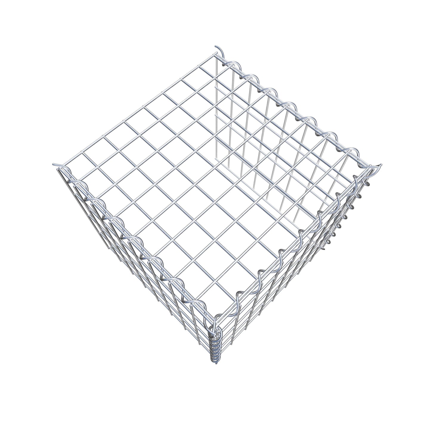 Add-on schanskorf type 4 40 cm x 40 cm x 40 cm (L x H x D), maaswijdte 5 cm x 10 cm, spiraalvormig