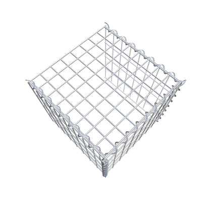 Add-on schanskorf type 4 40 cm x 40 cm x 40 cm (L x H x D), maaswijdte 5 cm x 10 cm, spiraalvormig